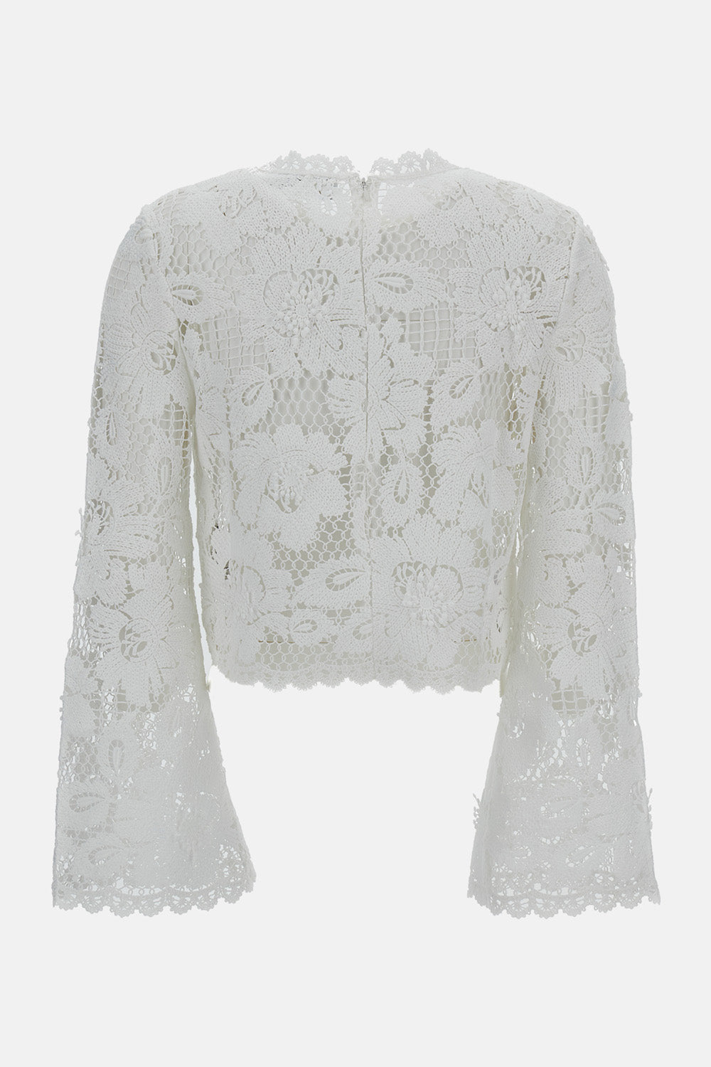 Self-Portrait Women White Crochet Lace Top SELF-PORTRAIT