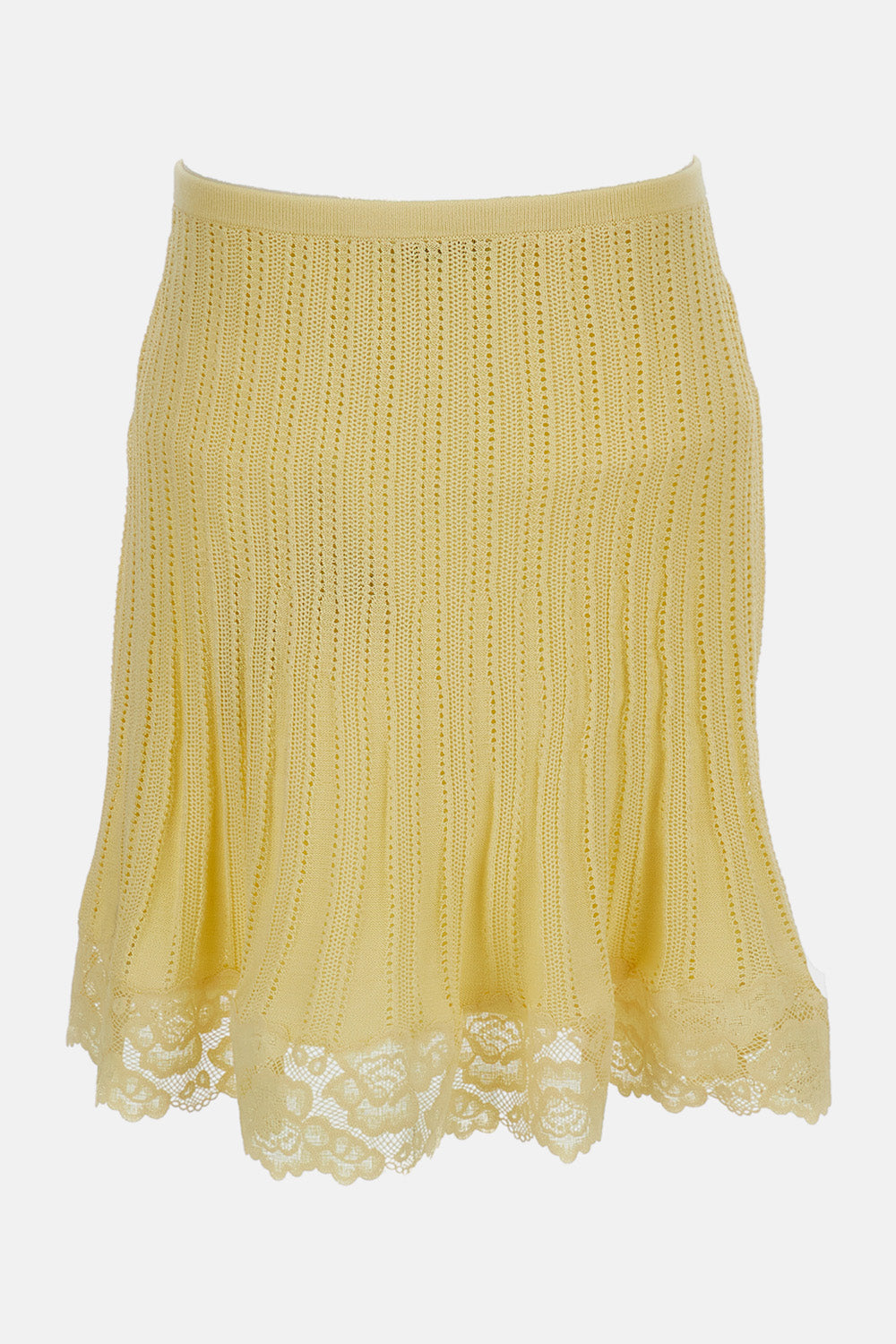 Self-Portrait Women Pointelle Knit Mini Skirt SELF-PORTRAIT
