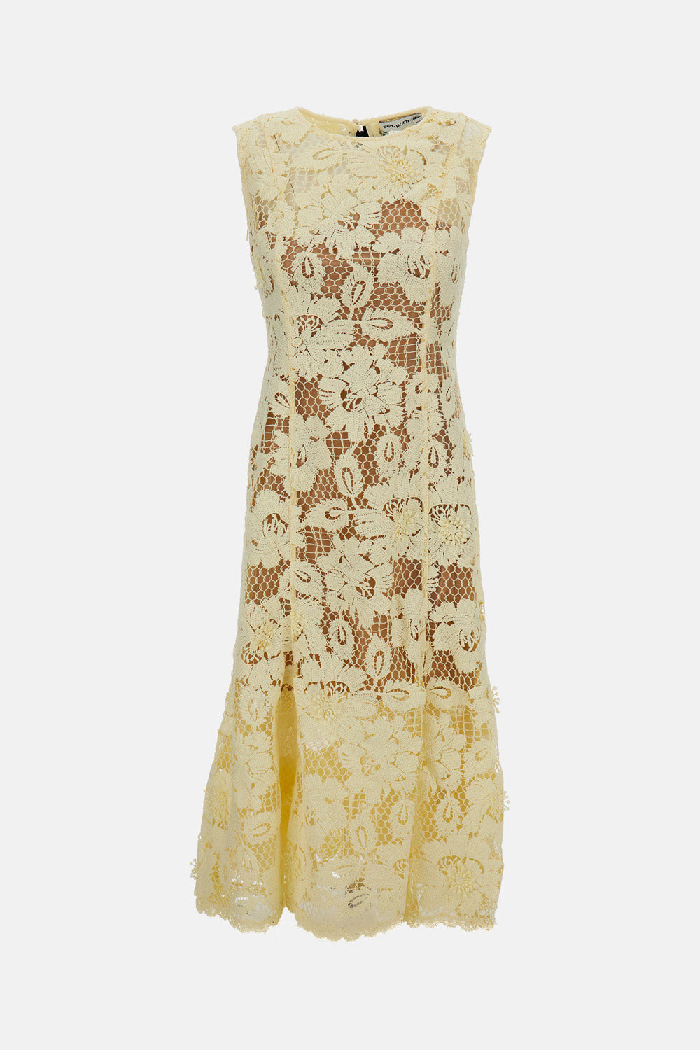 Self-Portrait Women Crochet Lace Midi Dress SELF-PORTRAIT