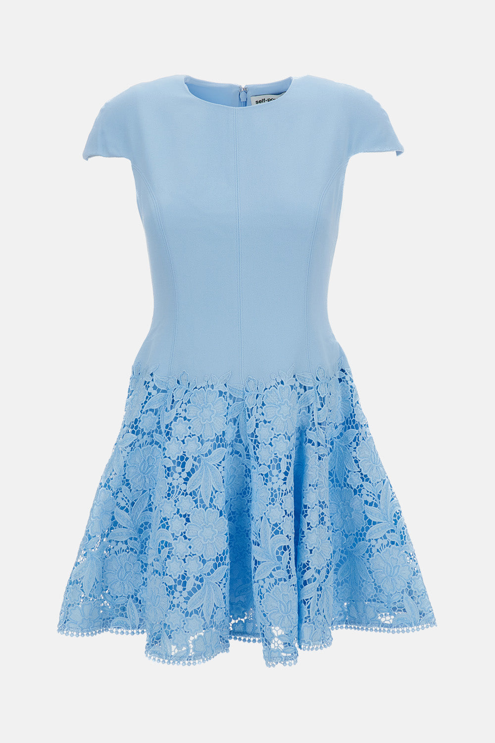 Self-Portrait Women Crepe Lace Mini Dress SELF-PORTRAIT