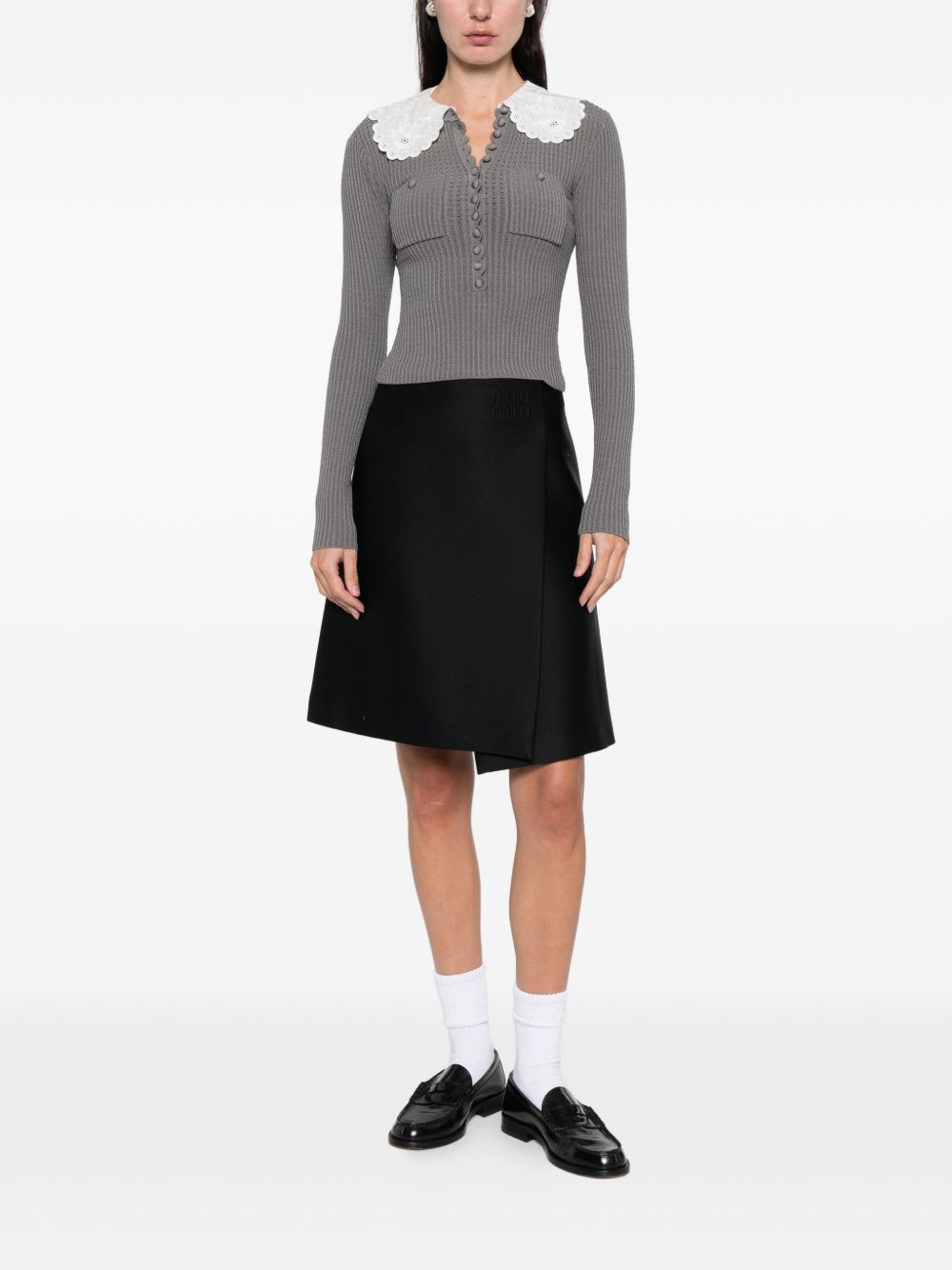 Self Portrait Women Collar-Detail Sweater SELF-PORTRAIT