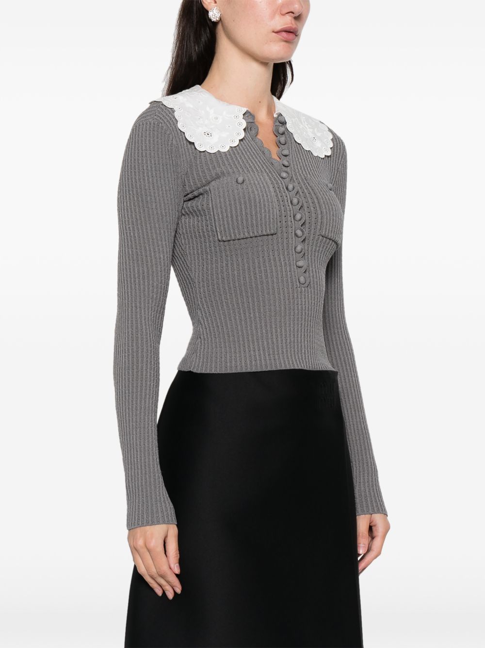 Self Portrait Women Collar-Detail Sweater SELF-PORTRAIT