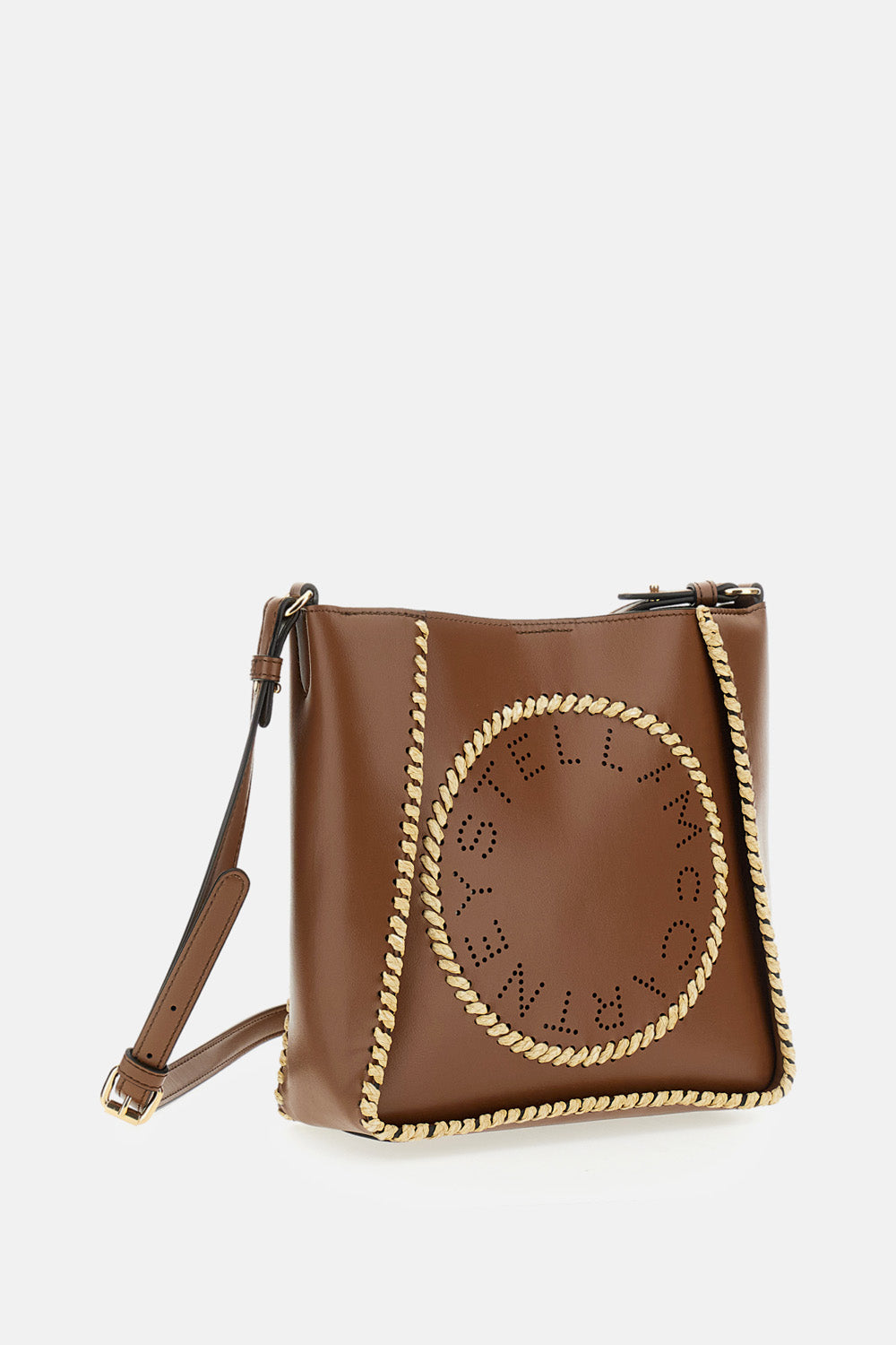 Stella Mccartney Women Crossbody Logo Bag Raffia STELLA MCCARTNEY