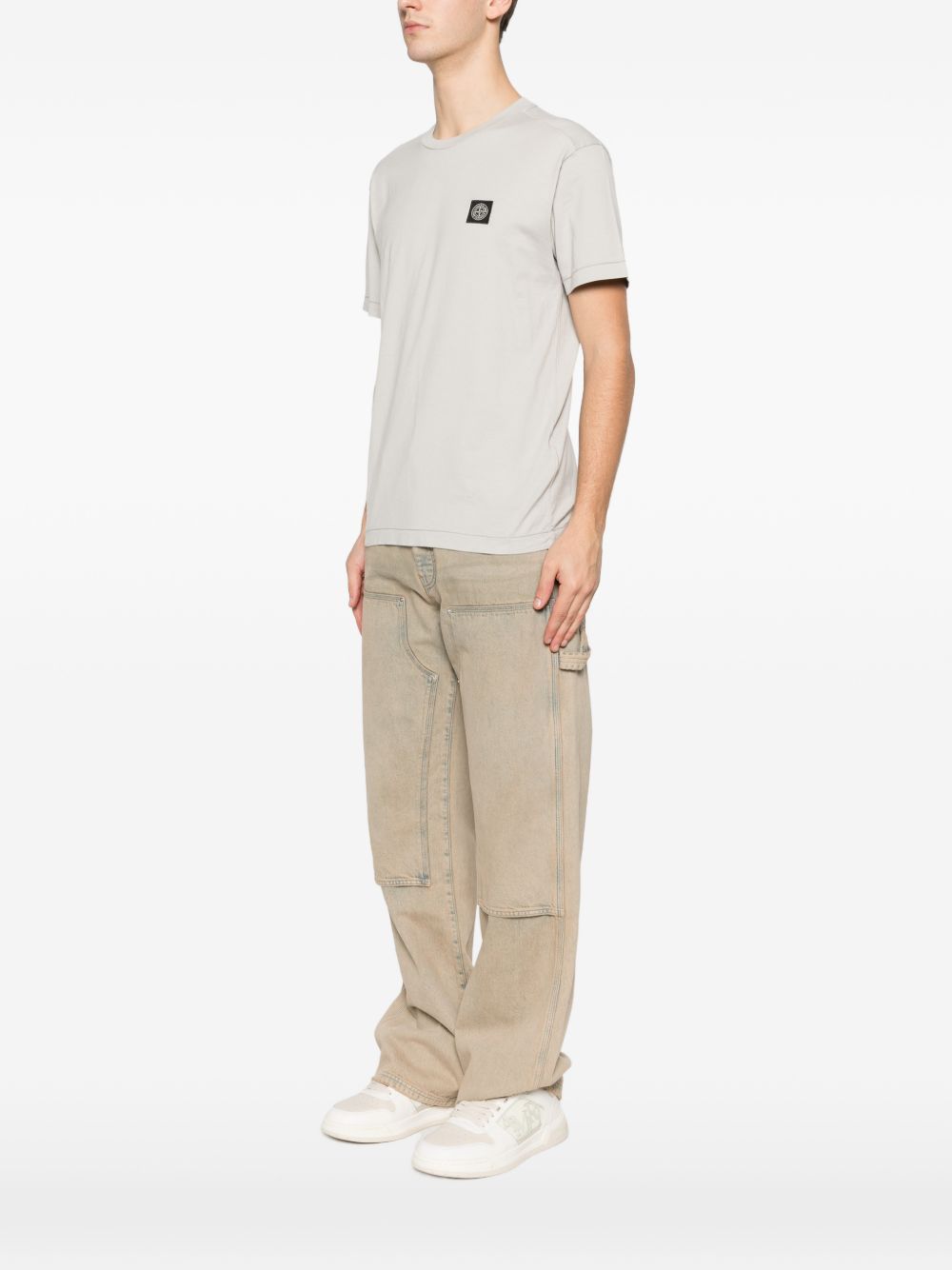 Stone Island Men Logo Cotton T-Shirt STONE ISLAND