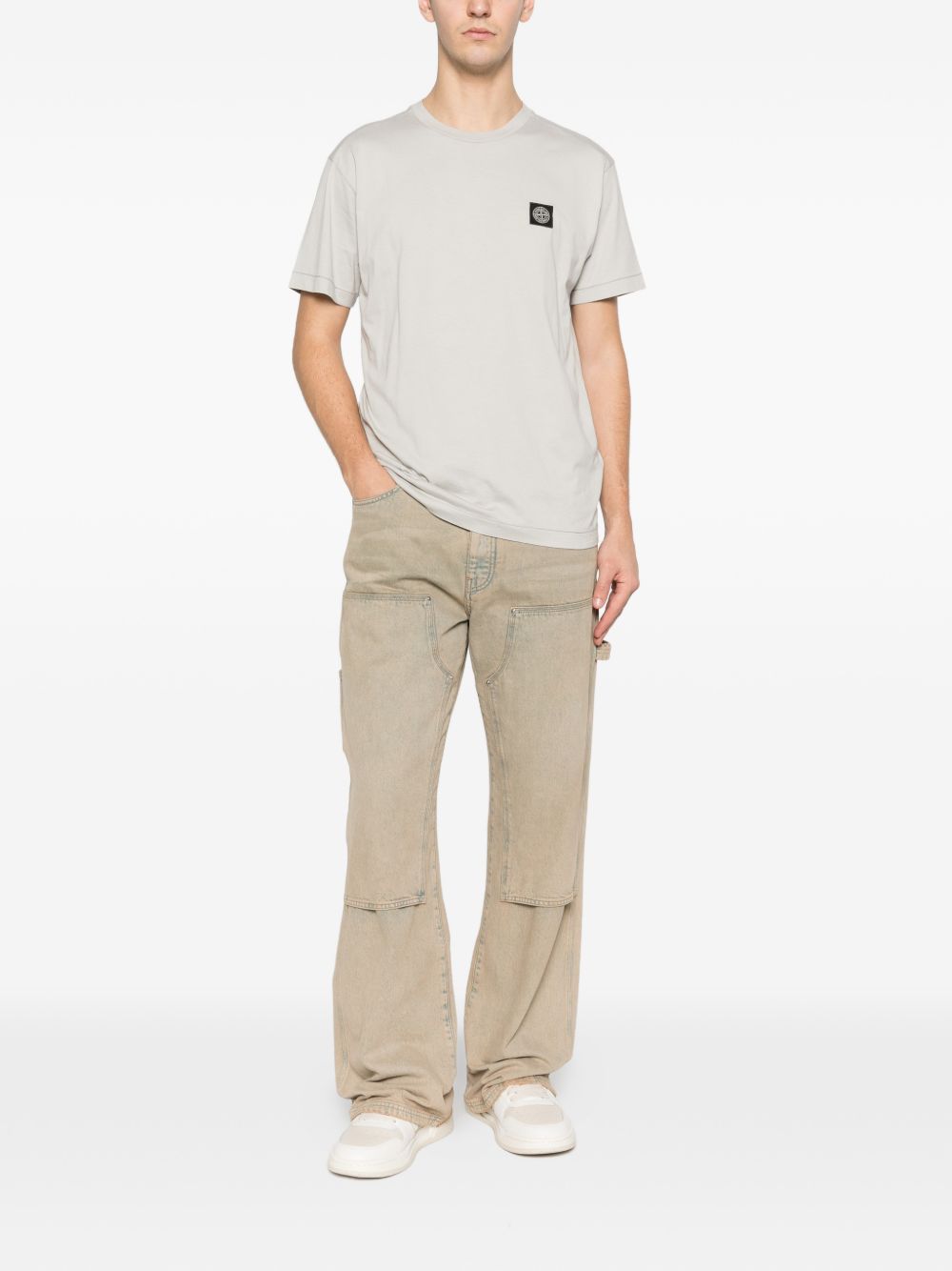 Stone Island Men Logo Cotton T-Shirt STONE ISLAND