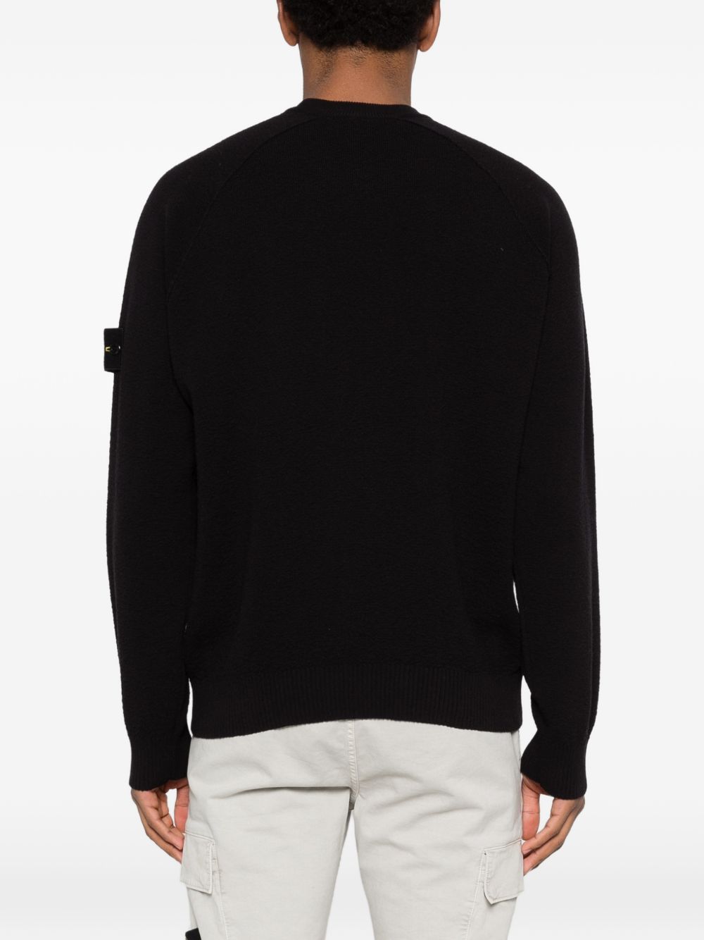 Stone Island Men Logo Cotton Crewneck Sweater STONE ISLAND