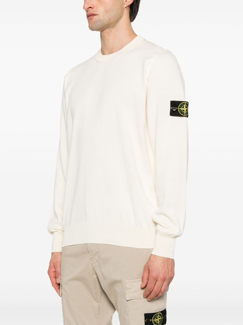 Stone Island Men Cotton Crewneck Sweater STONE ISLAND
