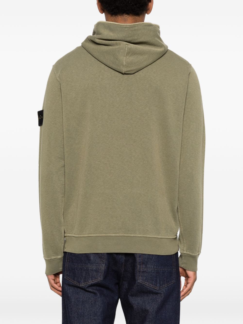 Stone Island Men Logo Cotton Hoodie STONE ISLAND