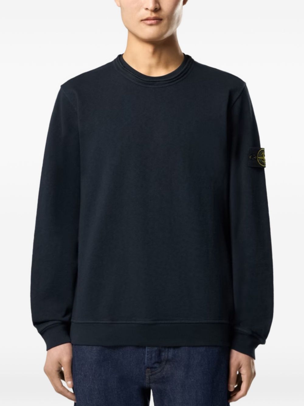 Stone Island Men Logo Cotton Sweatshirt STONE ISLAND