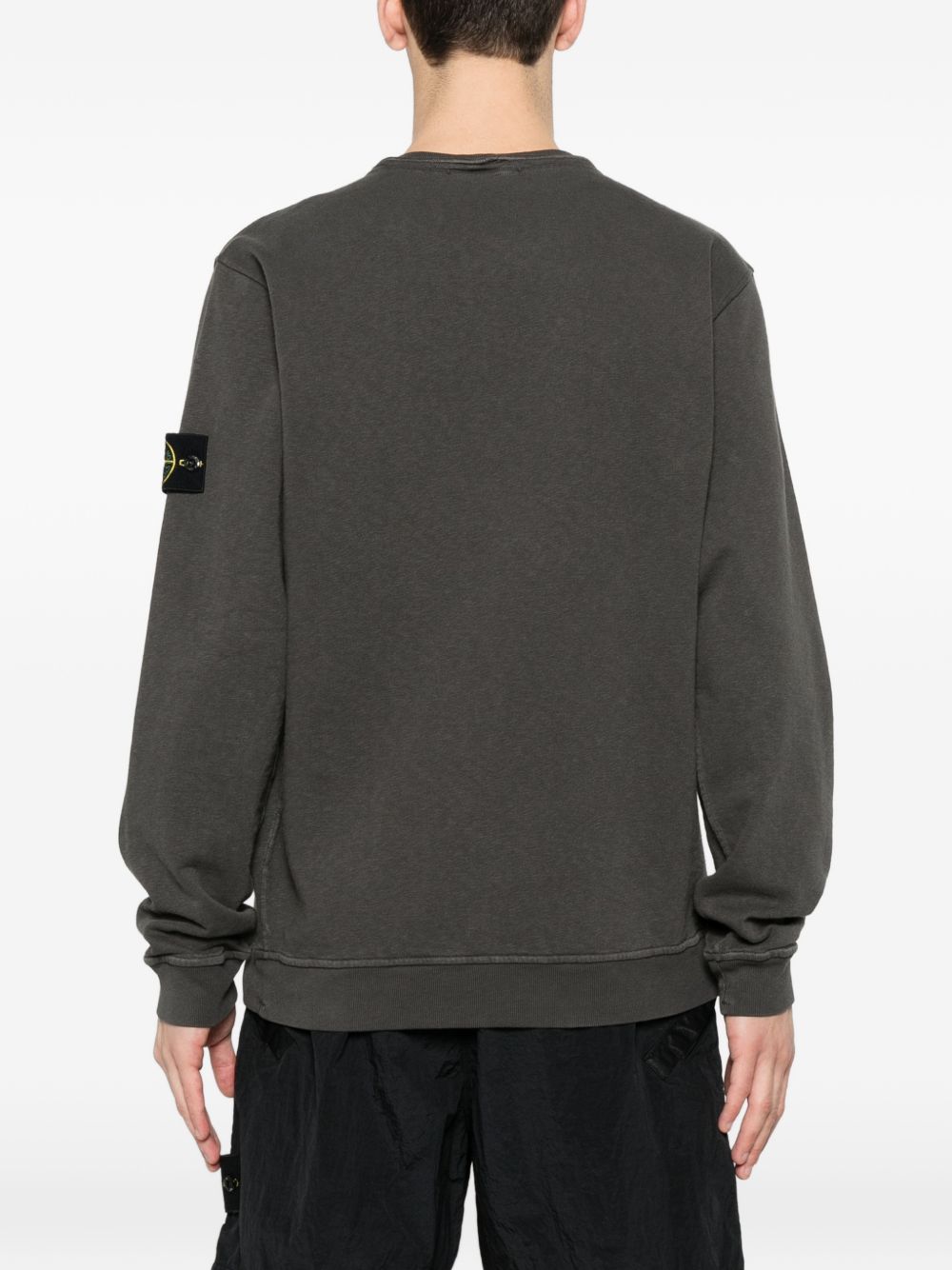 Stone Island Men Logo Cotton Crewneck Sweatshirt STONE ISLAND
