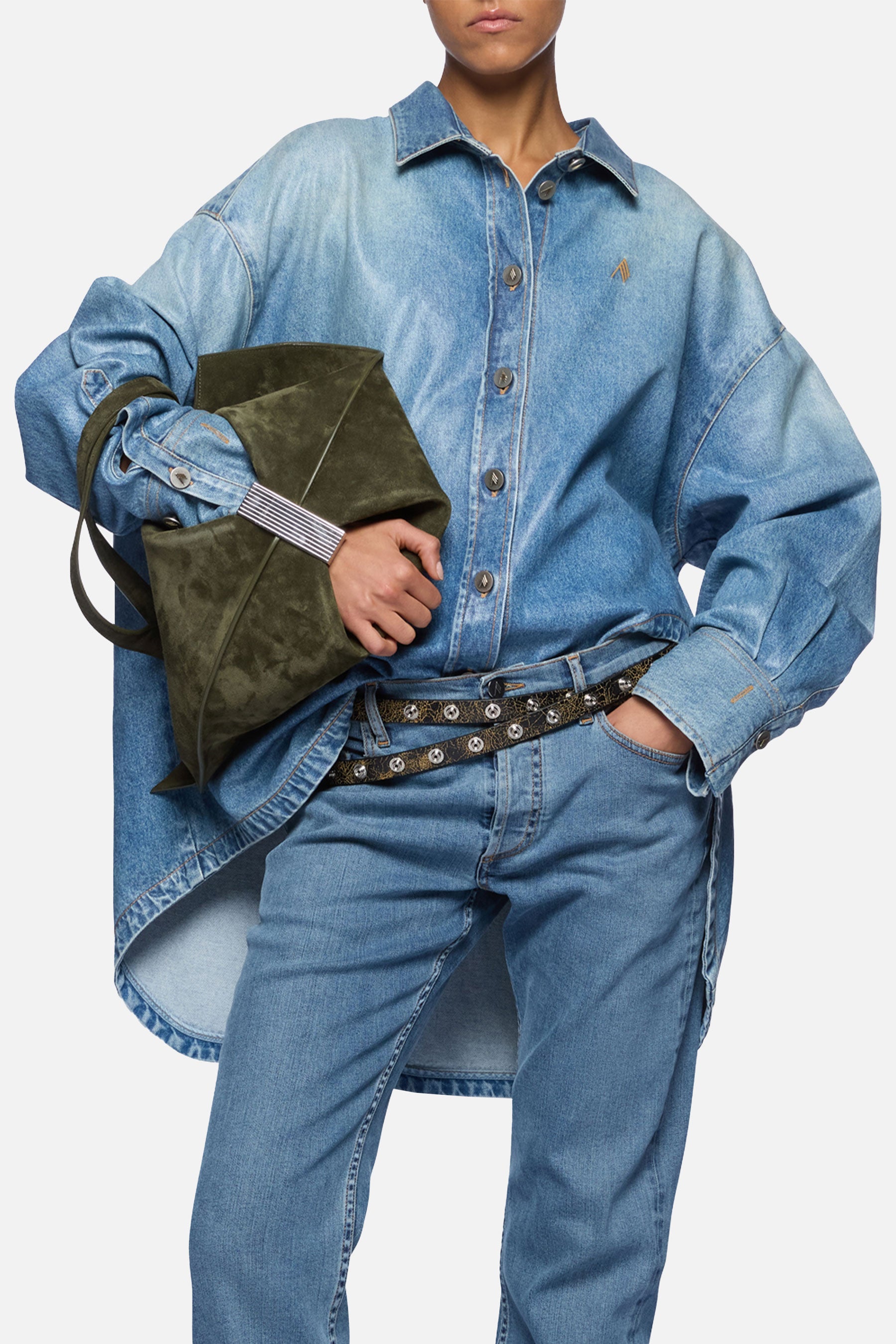 The Attico Women Denim Shirt THE ATTICO