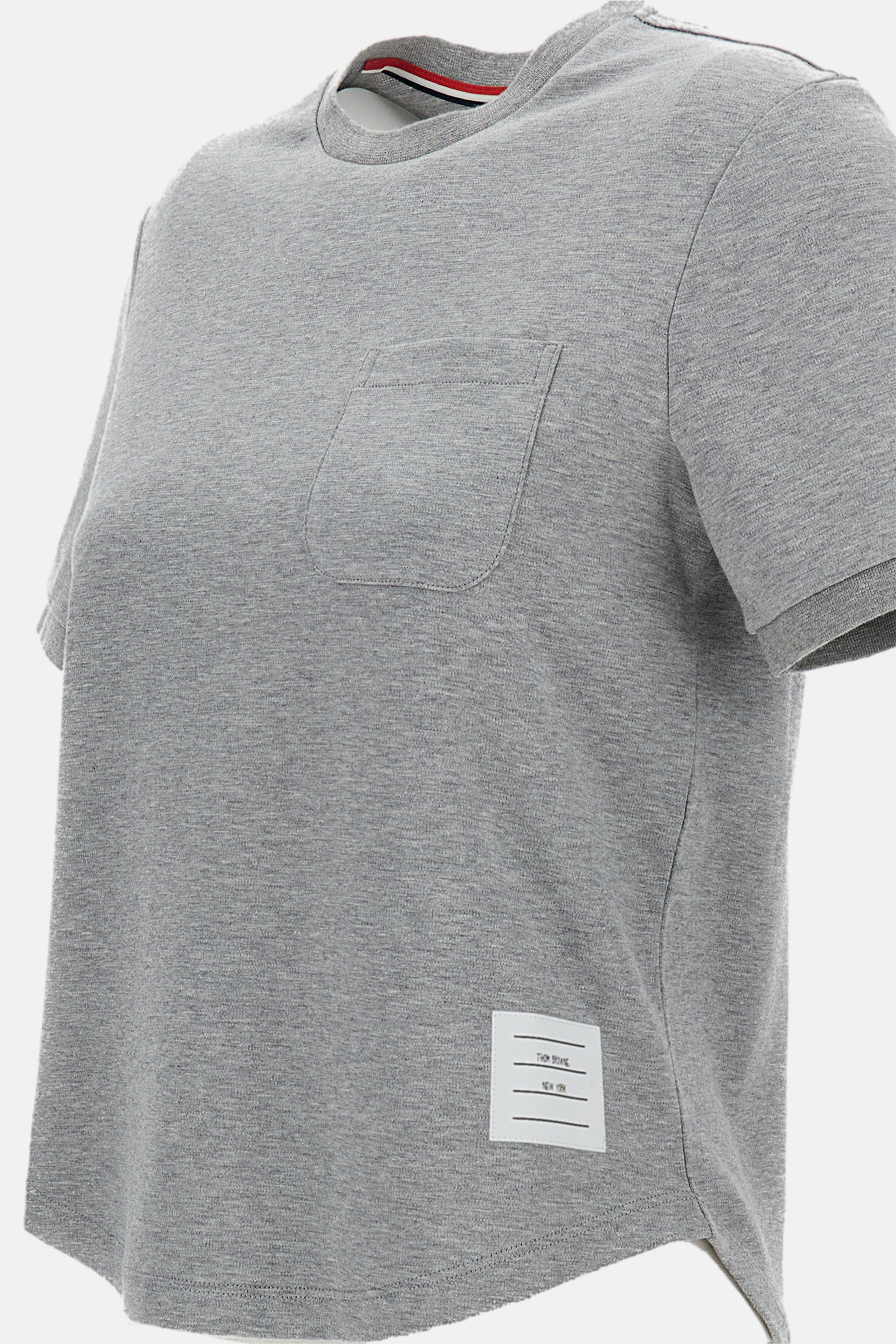 Thom Browne Women Cotton Milano Pocket Tee THOM BROWNE