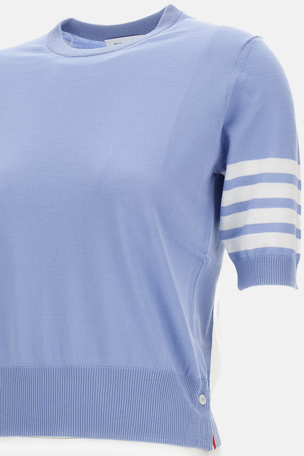 Thom Browne Women Merino Wool Jersey Stitch 4-Bar Tee THOM BROWNE