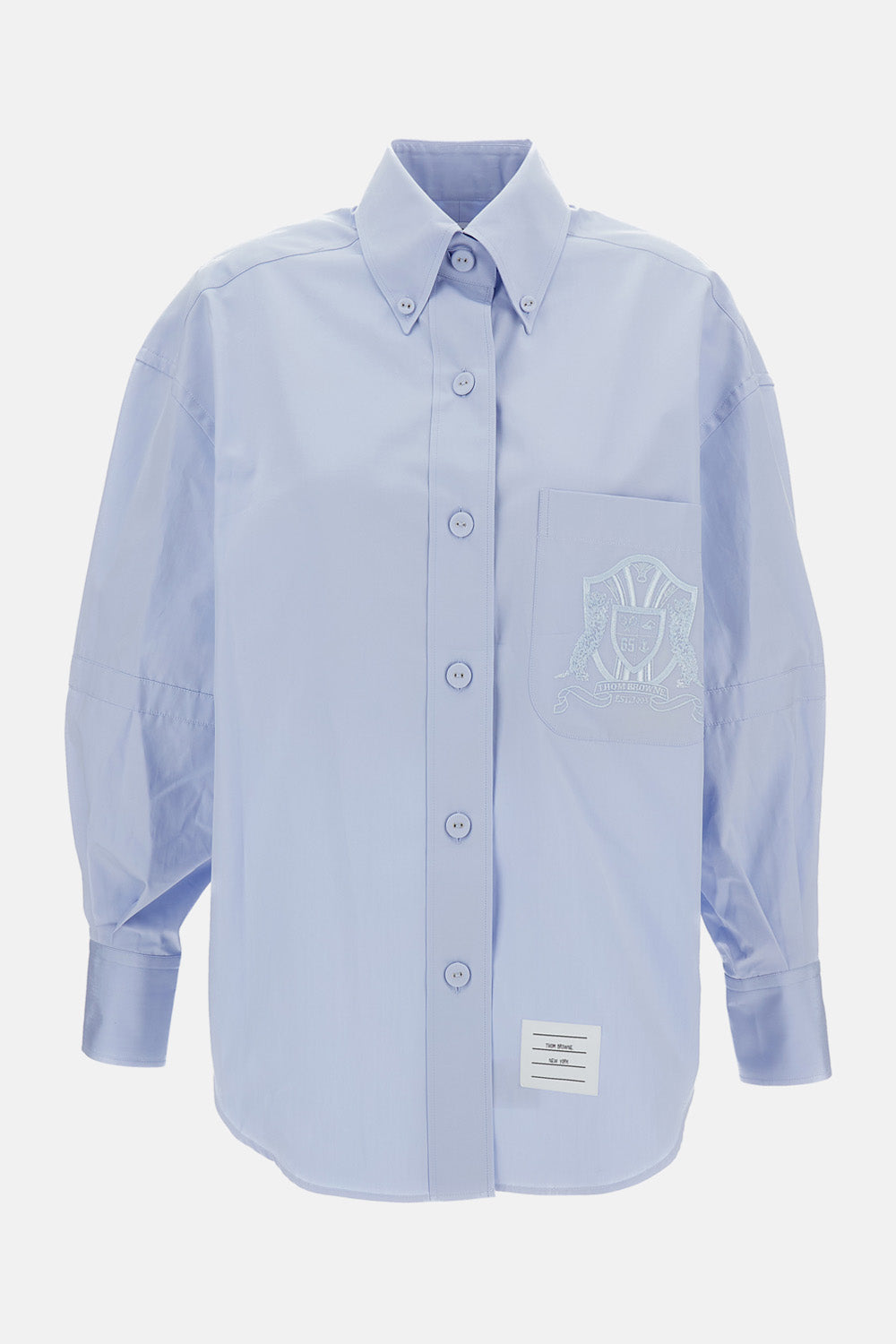 Thom Browne Women Supersized Long Sleeve Point Collar Shirt THOM BROWNE
