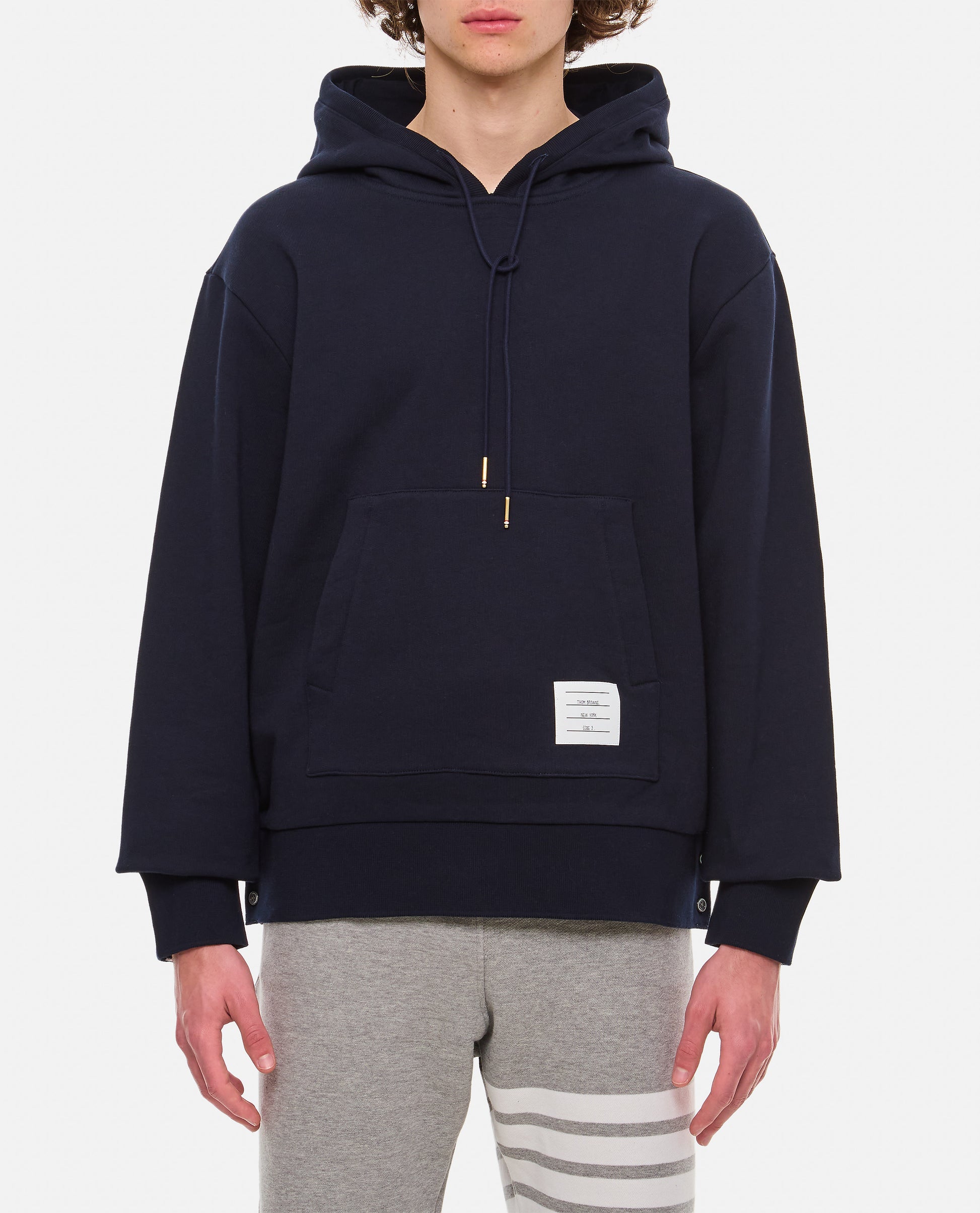 Thom Browne Men Cotton Hoodie Pullover THOM BROWNE