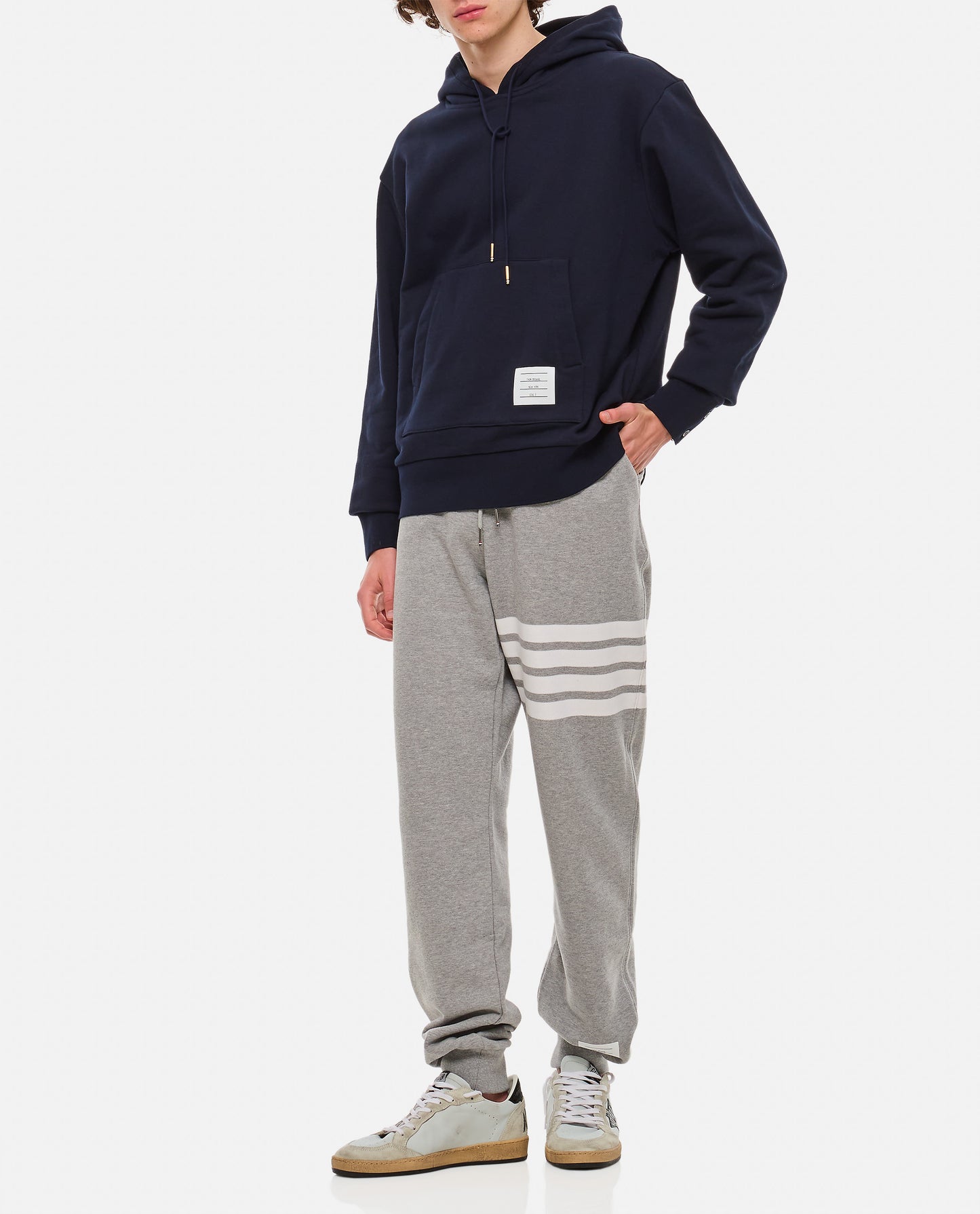 Thom Browne Men Cotton Hoodie Pullover THOM BROWNE