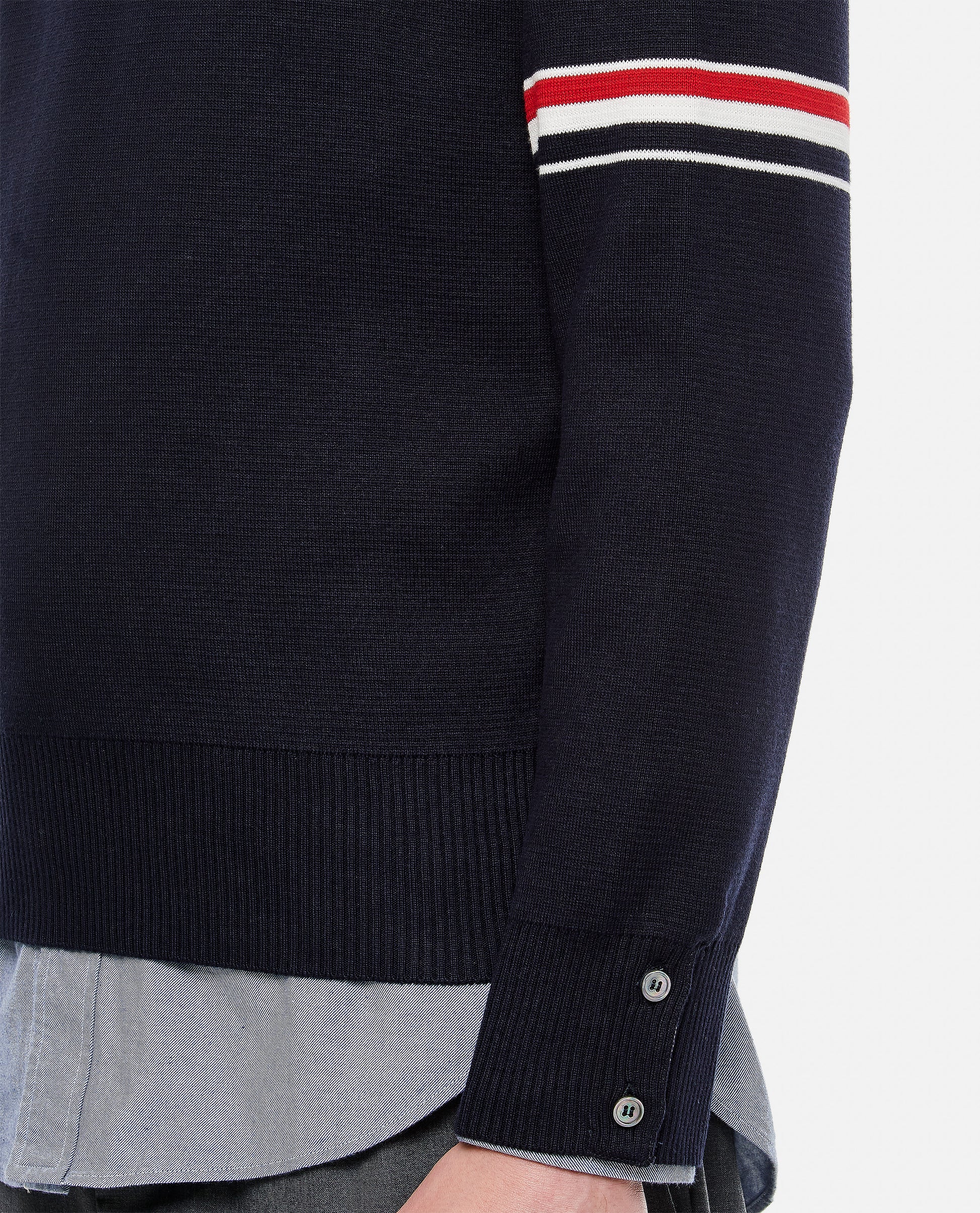 Thom Browne Men Milano Stitch Crewneck Pullover THOM BROWNE