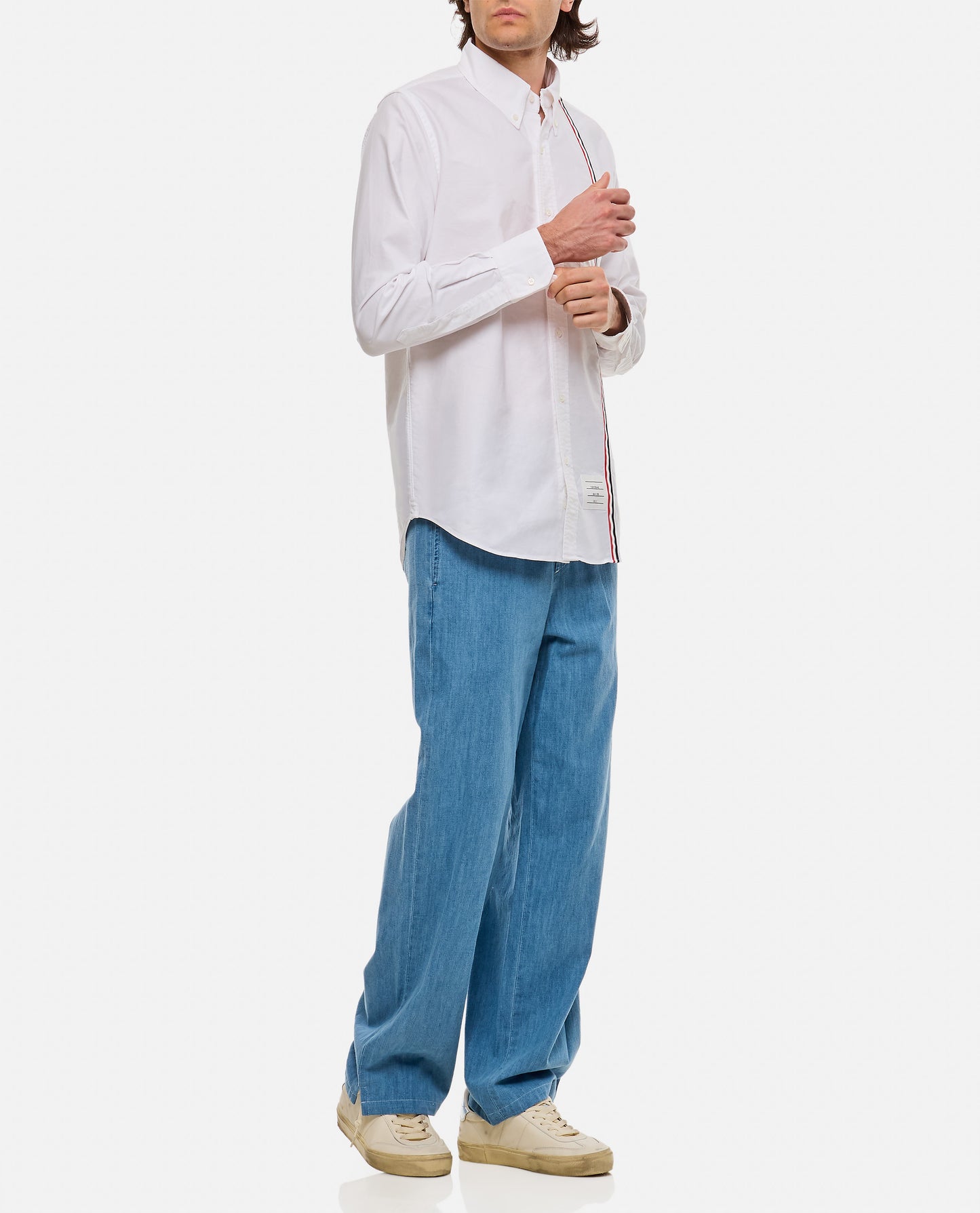 Thom Browne Men Cotton Button Down Shirt THOM BROWNE
