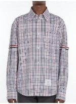 Thom Browne Men Oversize Check Shirt THOM BROWNE