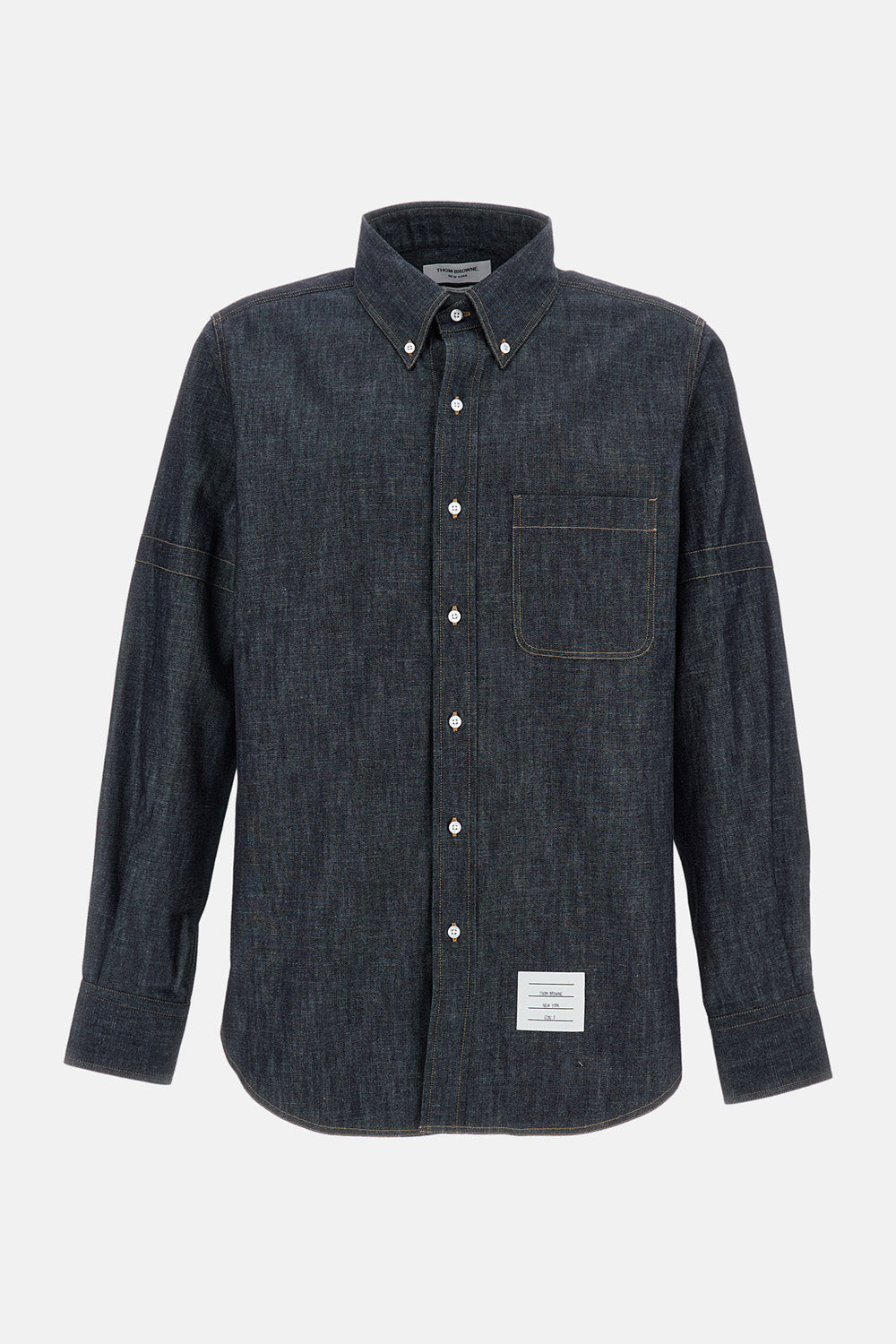 Thom Browne Men Straight Fit Denim Shirt THOM BROWNE