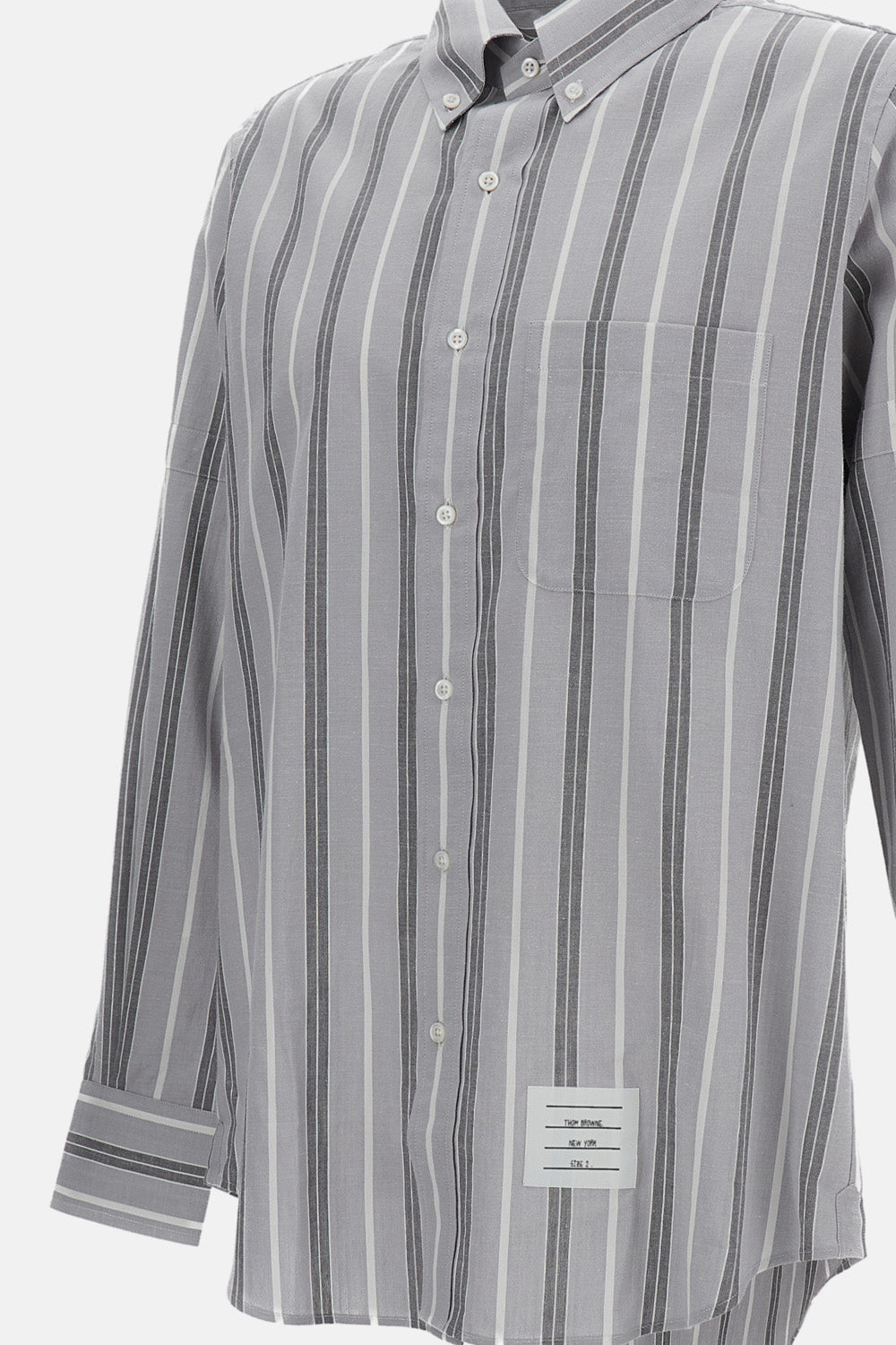 Thom Browne Men Striped Cotton Shirt THOM BROWNE