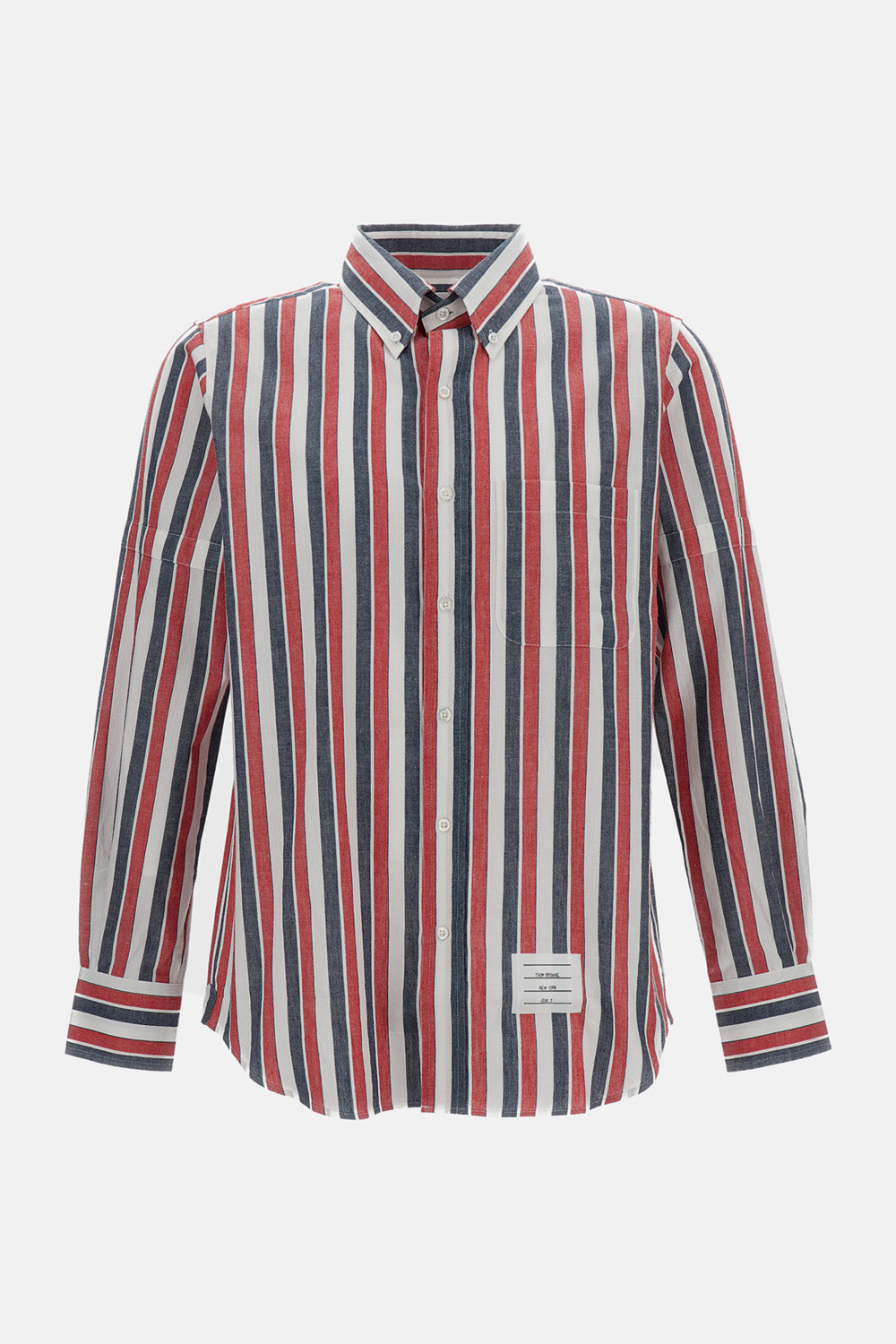 Thom Browne Men Striped Linen Shirt THOM BROWNE