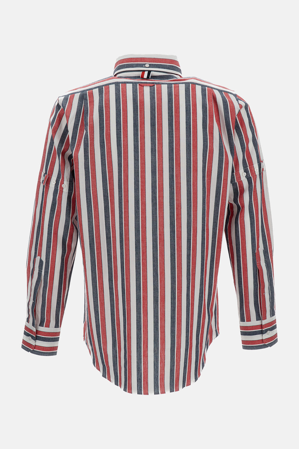 Thom Browne Men Striped Linen Shirt THOM BROWNE