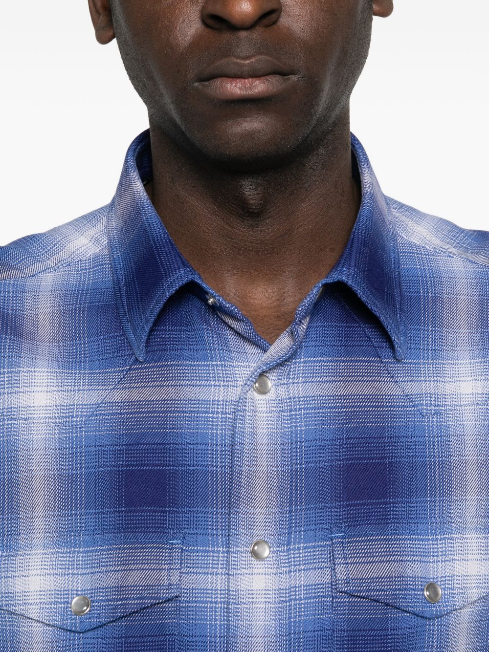 Tom Ford Men Cotton Checked Shirt TOM FORD