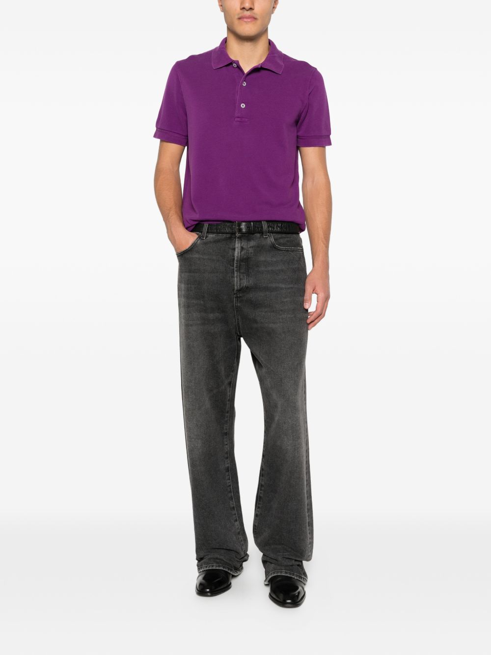 Tom Ford Men Cotton Blend Polo Shirt