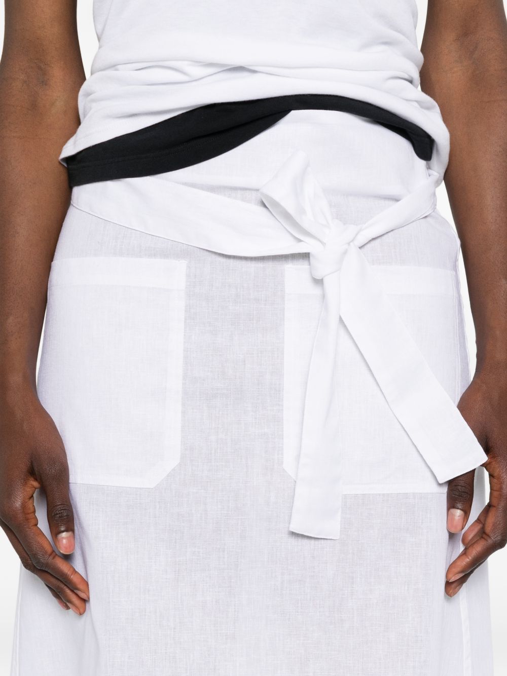 Toteme Women Linen And Cotton Blend Skirt TOTEME