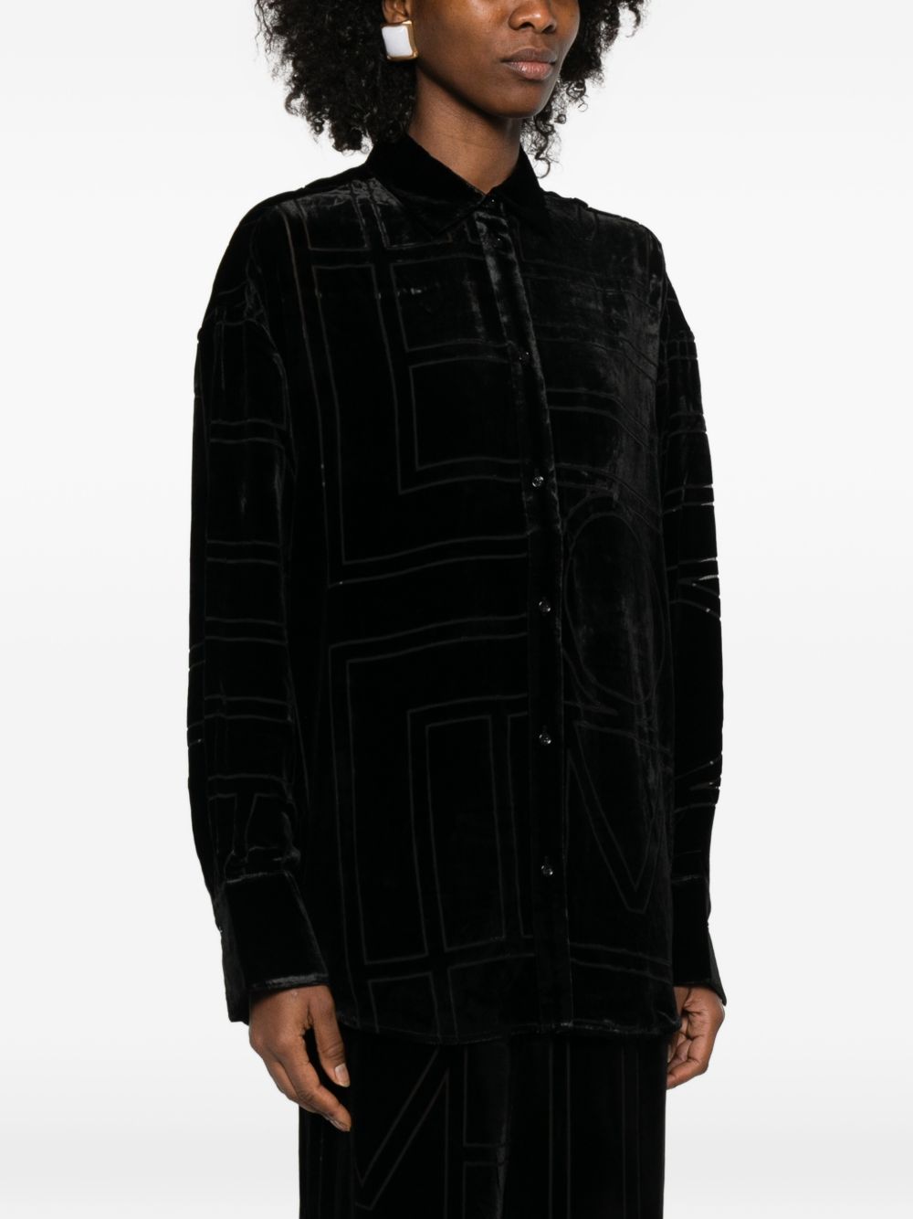 Toteme Women Monogram Pajama Shirt TOTEME