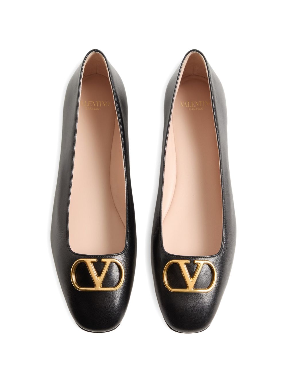 Valentino Garavani Women Vlogo Signature Leather Ballets VALENTINO GARAVANI