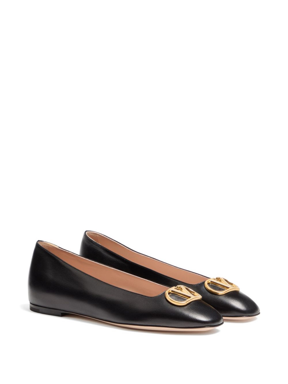 Valentino Garavani Women Vlogo Signature Leather Ballets VALENTINO GARAVANI