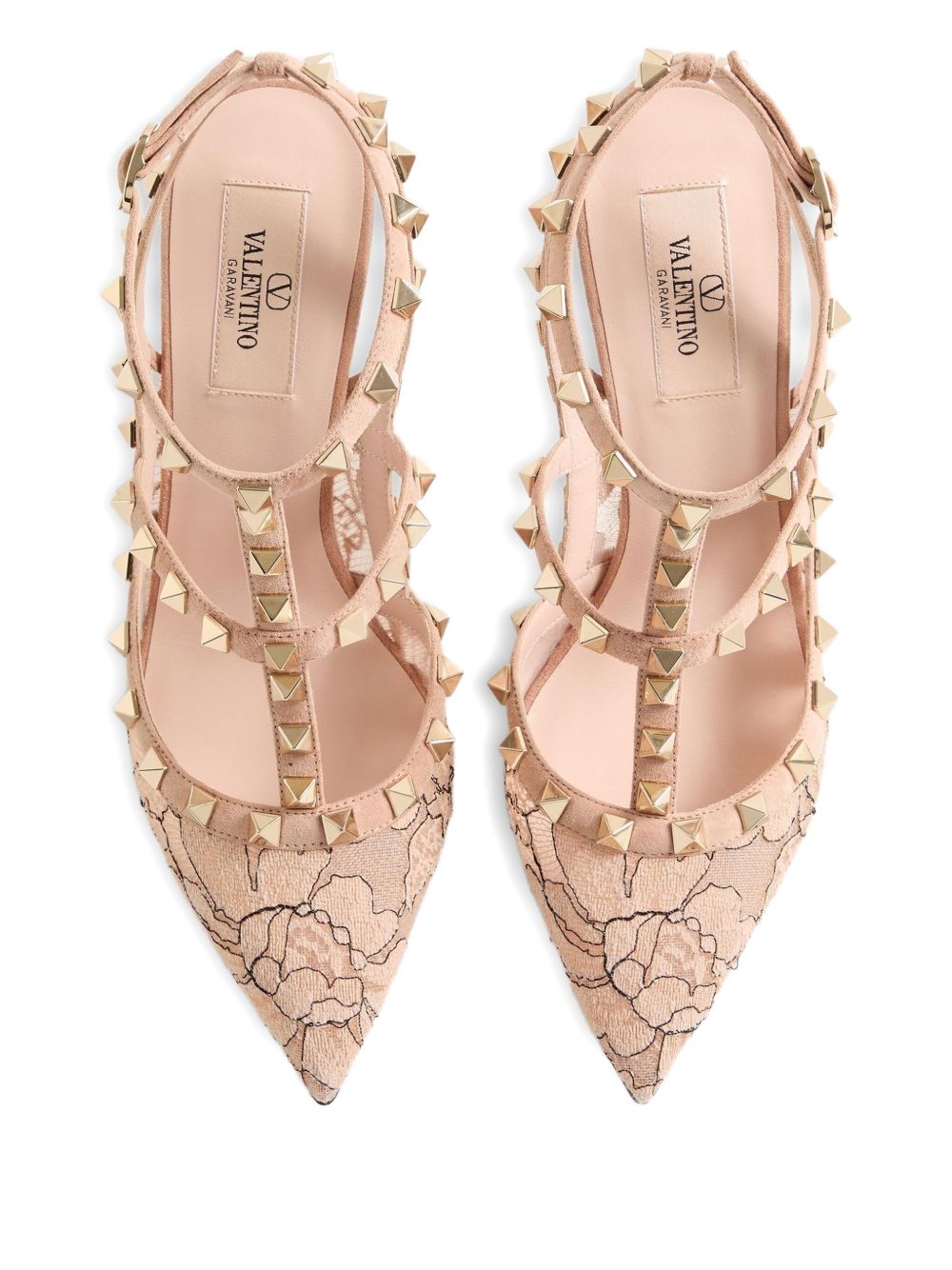 Valentino Garavani Women Rockstud Lace Pumps VALENTINO GARAVANI