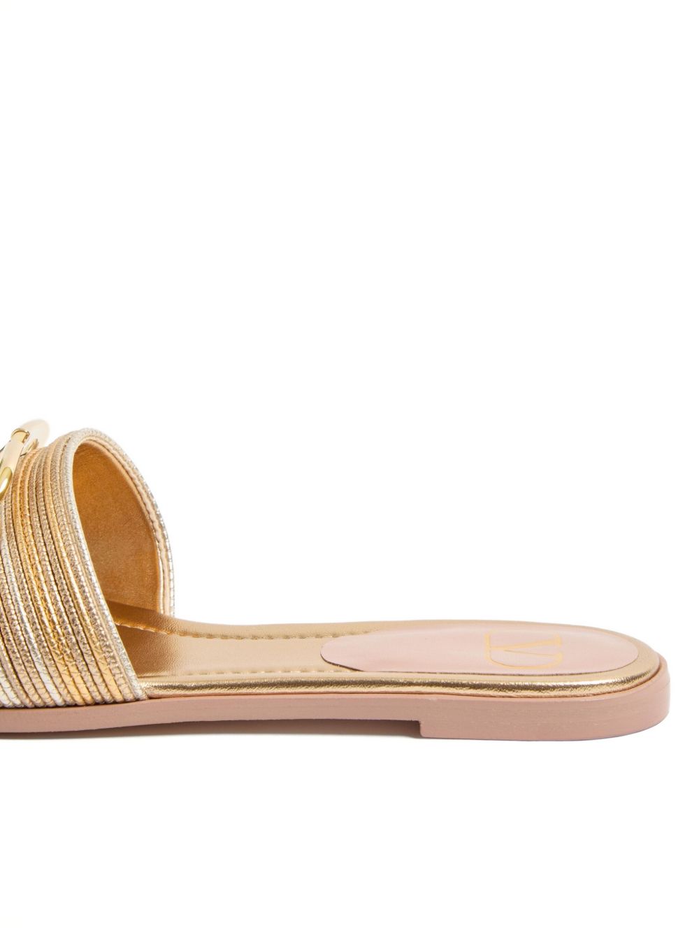 Valentino Garavani Women Vlogo Signature Leather Flat Sandals VALENTINO GARAVANI