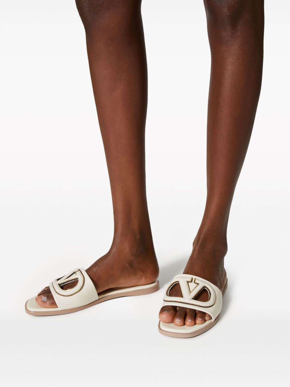 Valentino Garavani Women Vlogo Flat Sandals VALENTINO GARAVANI