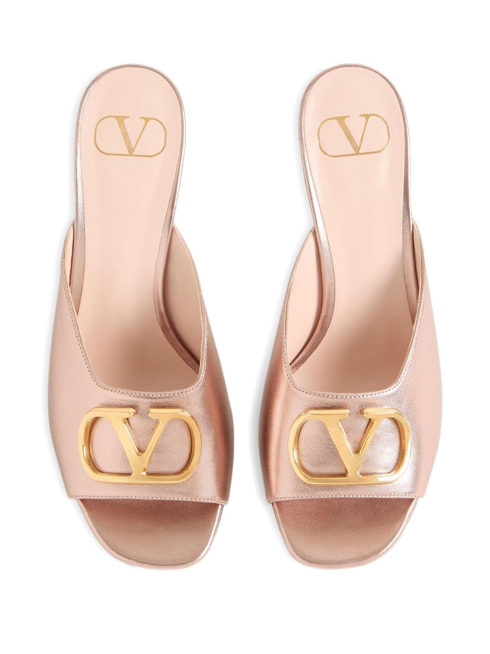 Valentino Garavani Women Vlogo Signature Leather Mules VALENTINO GARAVANI