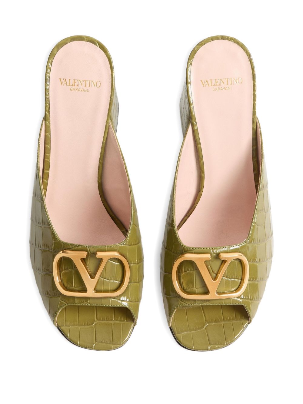 Valentino Garavani Women Vlogo Signature Leather Mules VALENTINO GARAVANI