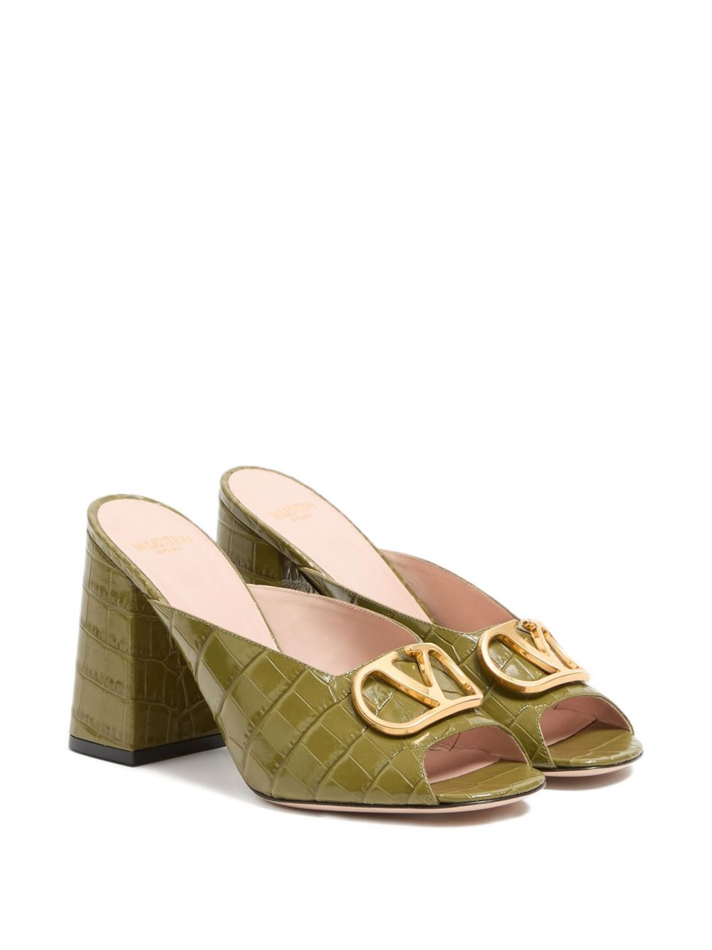 Valentino Garavani Women Vlogo Signature Leather Mules VALENTINO GARAVANI