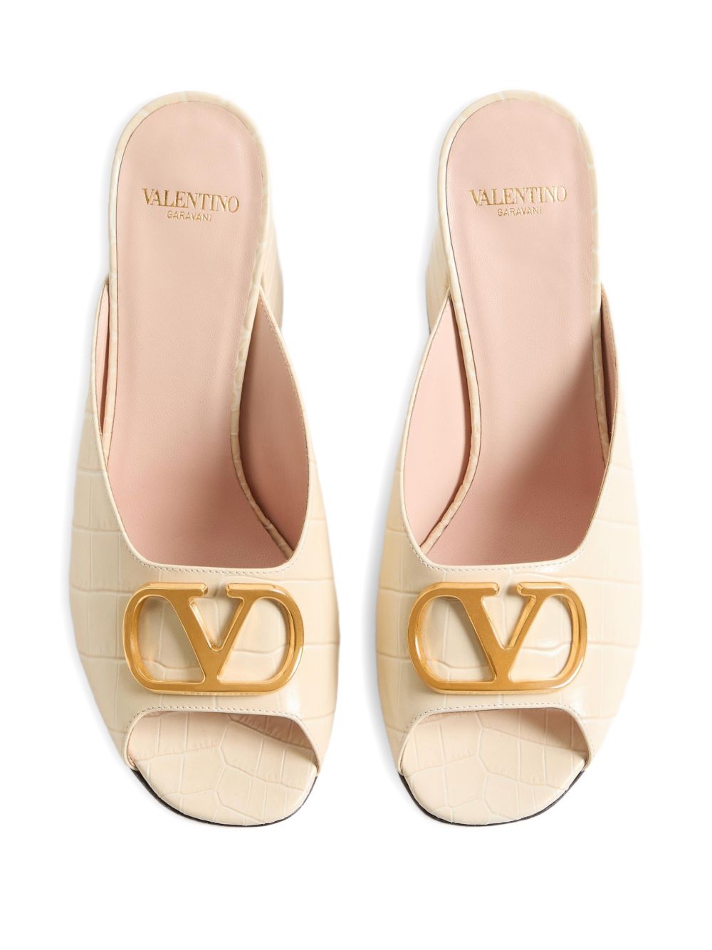 Valentino Garavani Women Vlogo Signature Leather Mules VALENTINO GARAVANI