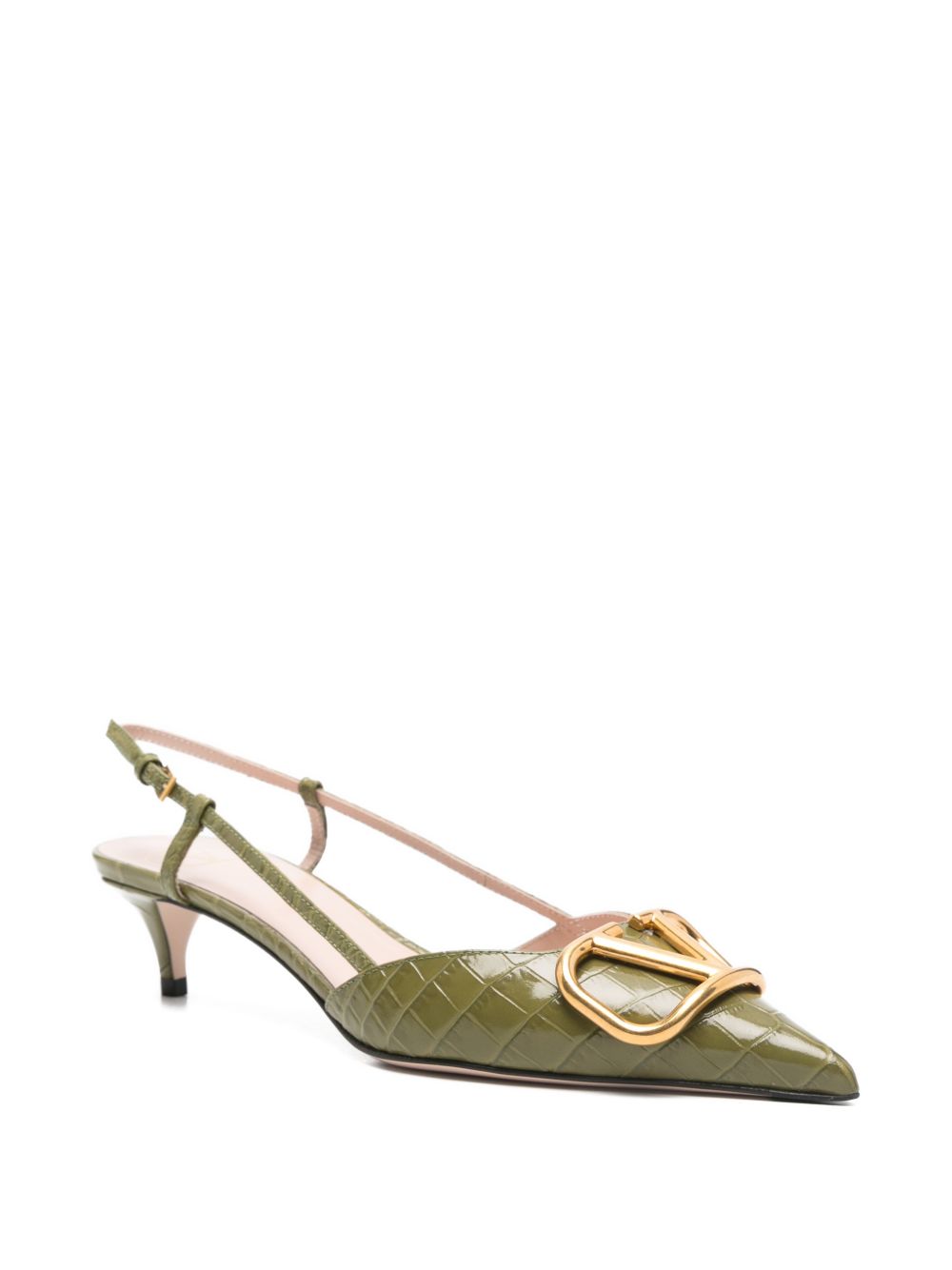 Valentino Garavani Women Vlogo Signature Leather Slingback Pumps VALENTINO GARAVANI