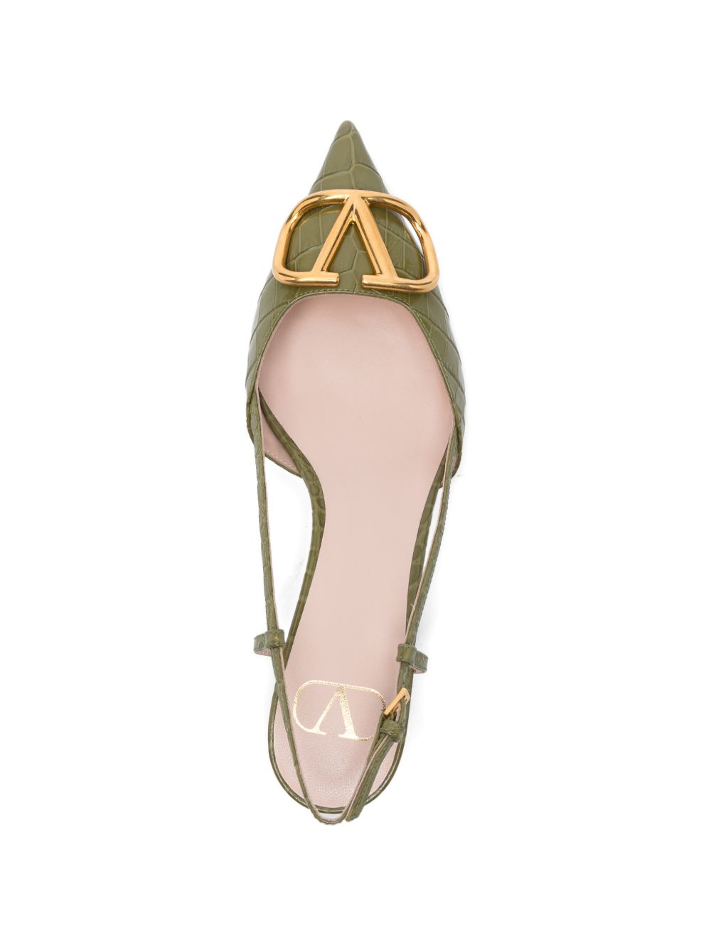 Valentino Garavani Women Vlogo Signature Leather Slingback Pumps VALENTINO GARAVANI