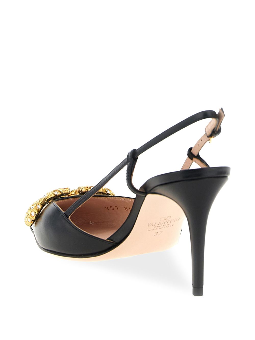 Valentino Garavani Women Vlogo Signature Leather Slingback Pumps