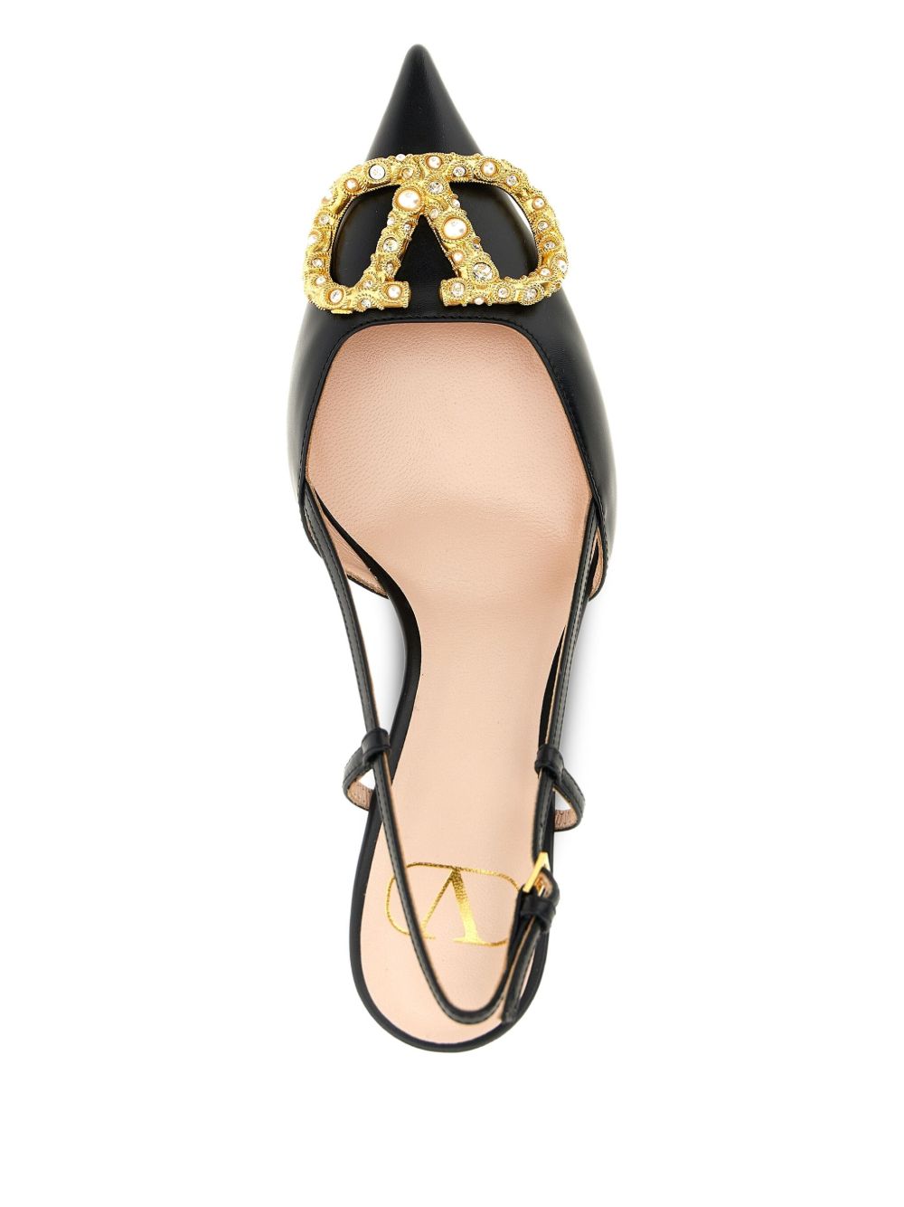Valentino Garavani Women Vlogo Signature Leather Slingback Pumps