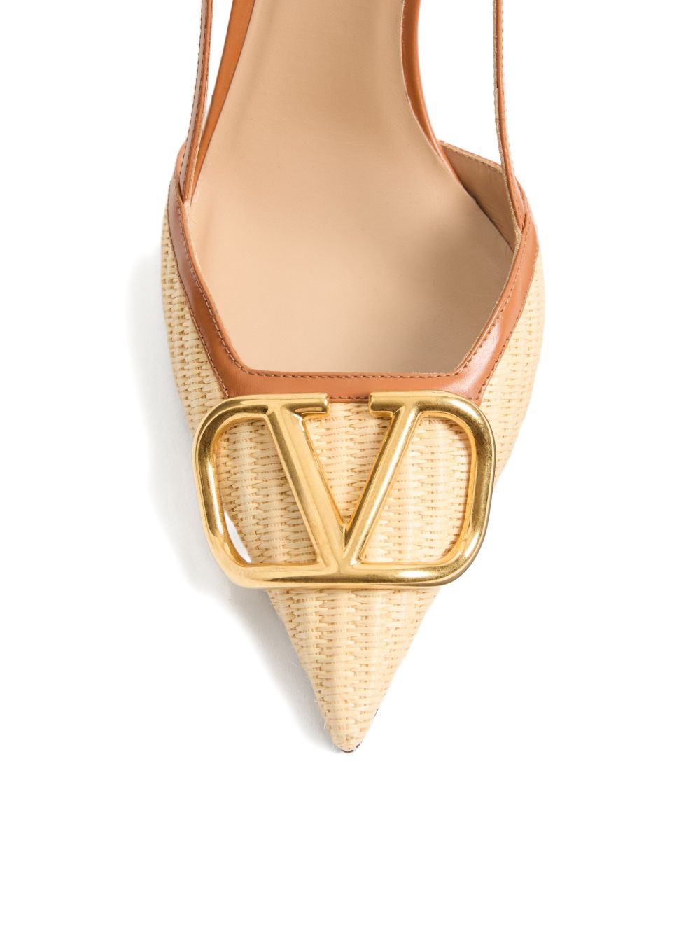 Valentino Garavani Women Vlogo Signature Leather Slingback Pumps VALENTINO GARAVANI