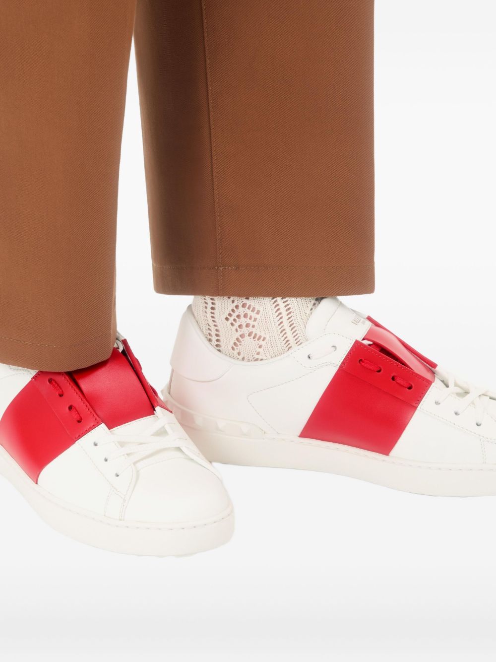 Valentino Garavani Men Open Leather Sneakers VALENTINO GARAVANI
