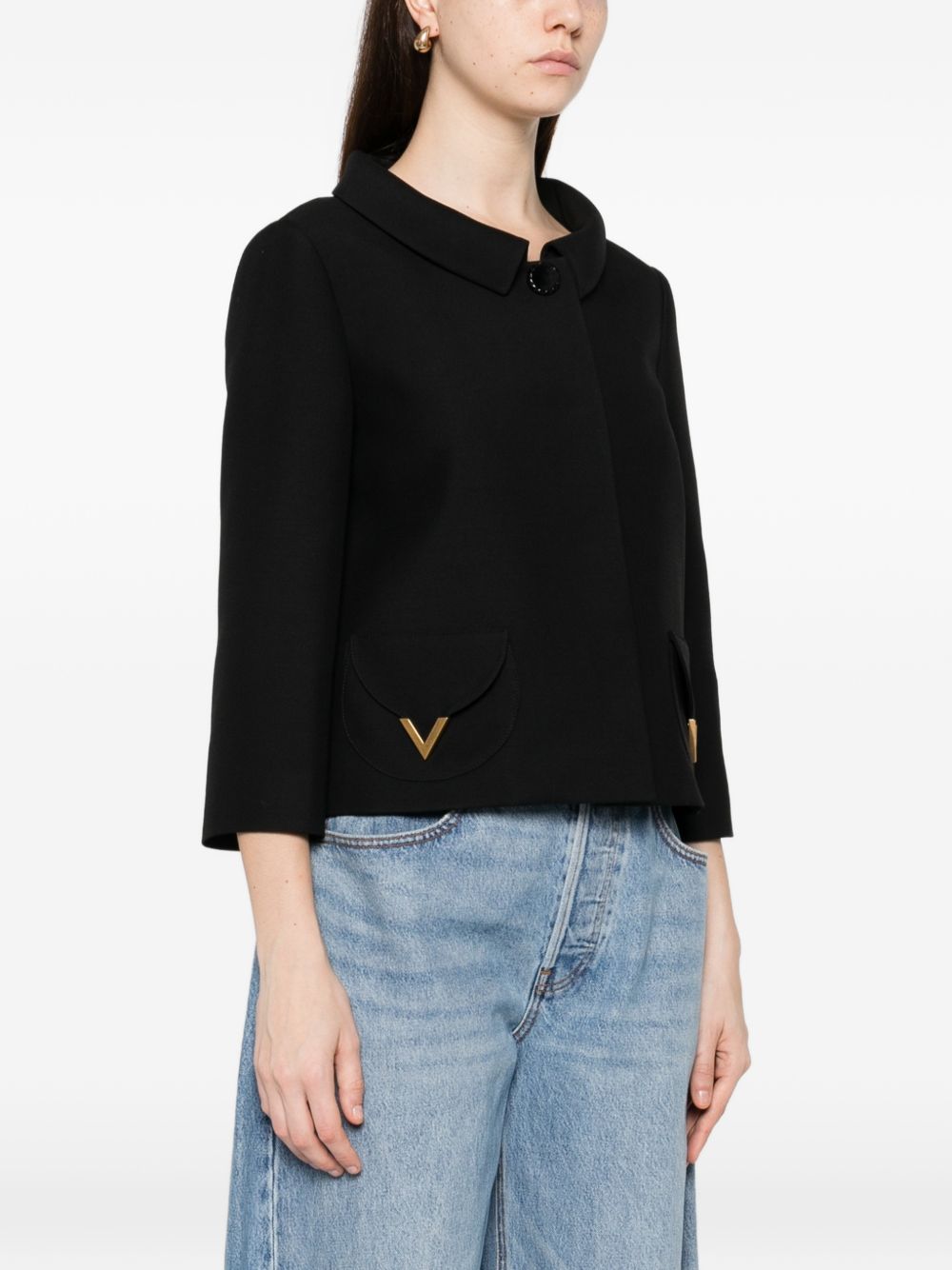 Valentino Women Vlogo Signature Wool And Silk Jacket