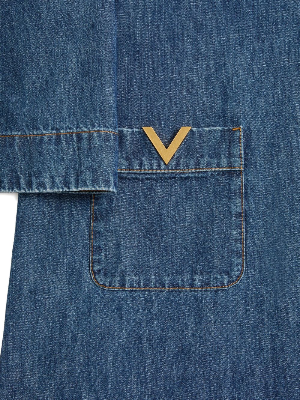 Valentino Women Vlogo Signature Denim Short Dress VALENTINO