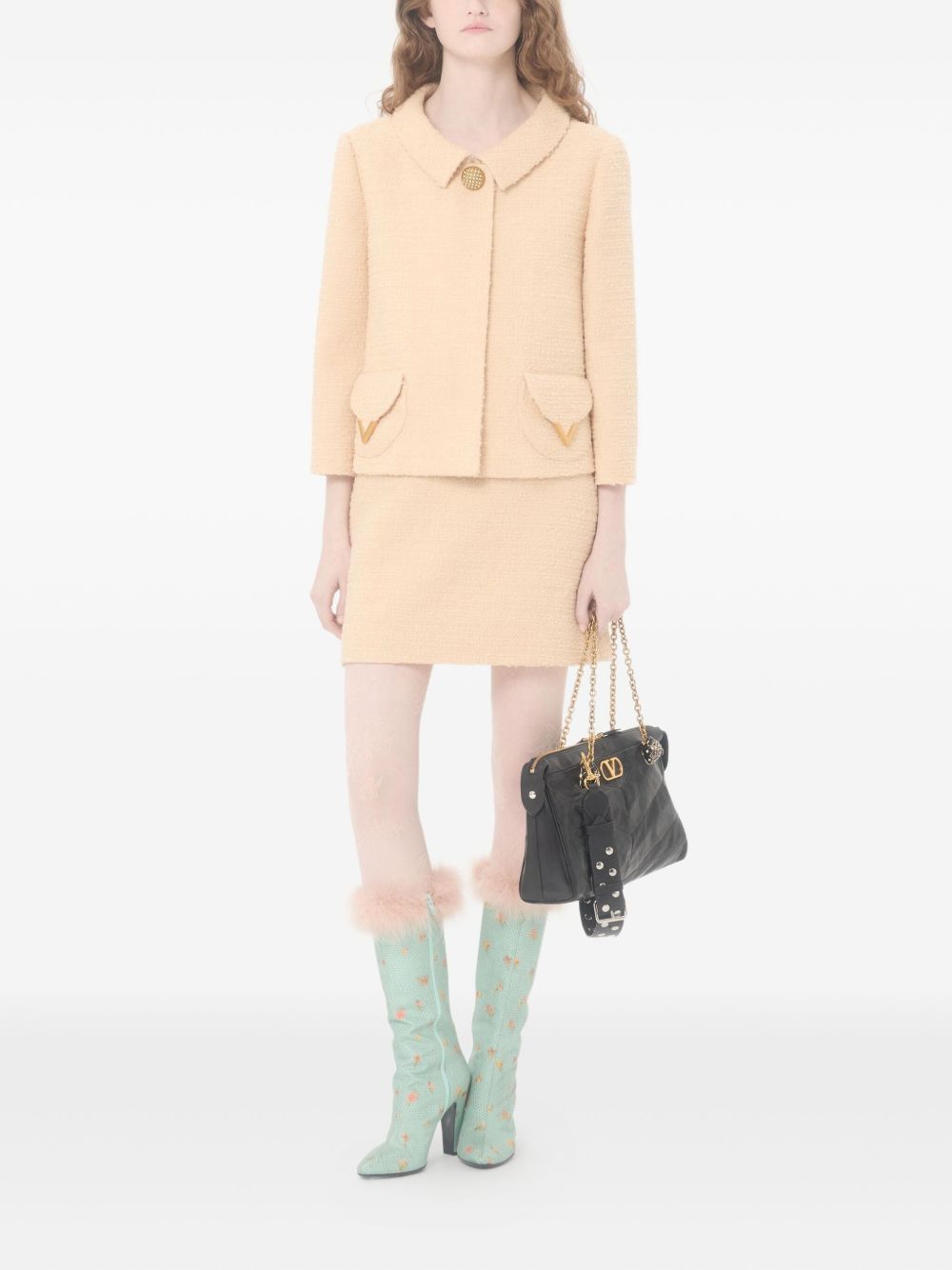 Valentino Women Vlogo Signature Wool Skirt