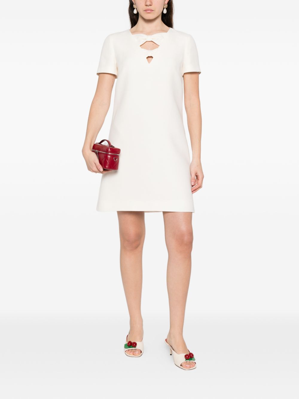 Valentino Women Wool And Silk Blend Short Dress
